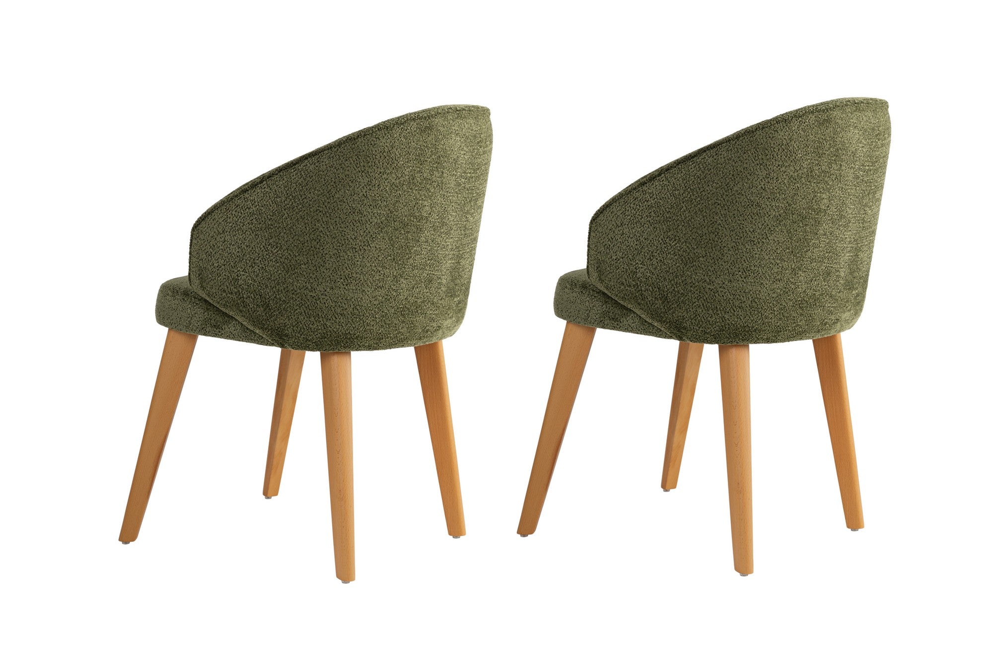 Set of 2 Bentley Dining Chairs in Green and Dark Oak – product image 4