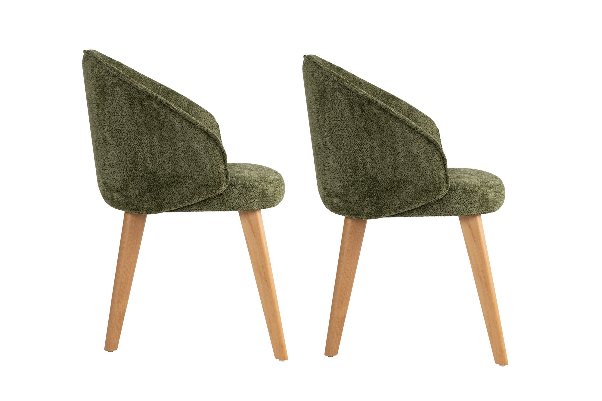 Set of 2 Bentley Dining Chairs in Green and Light Oak – product image 3