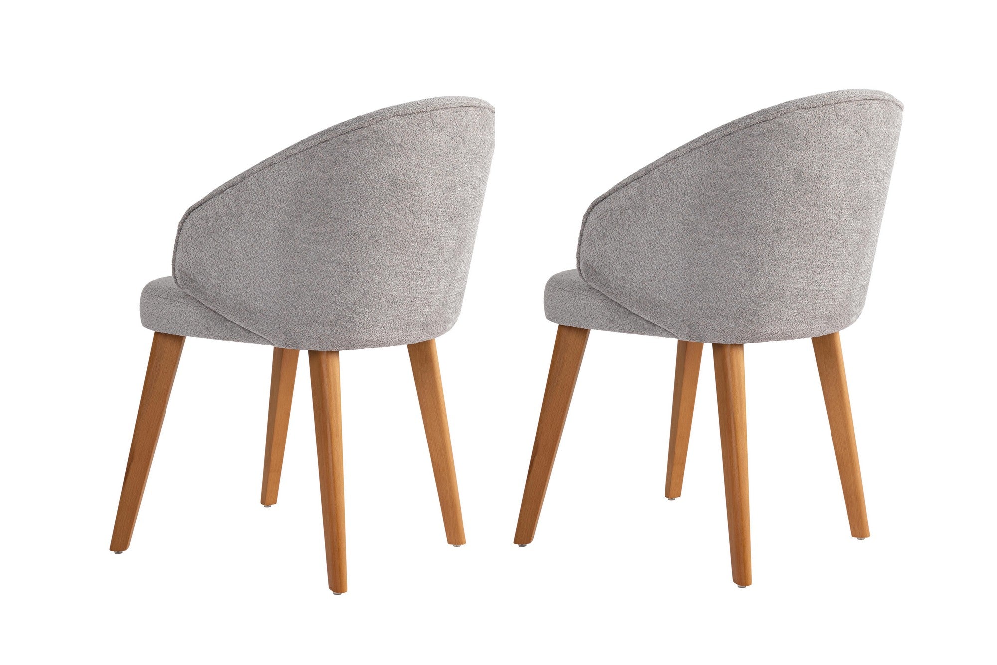 Set of 2 Bentley Dining Chairs in Grey and Dark Oak – product image 4