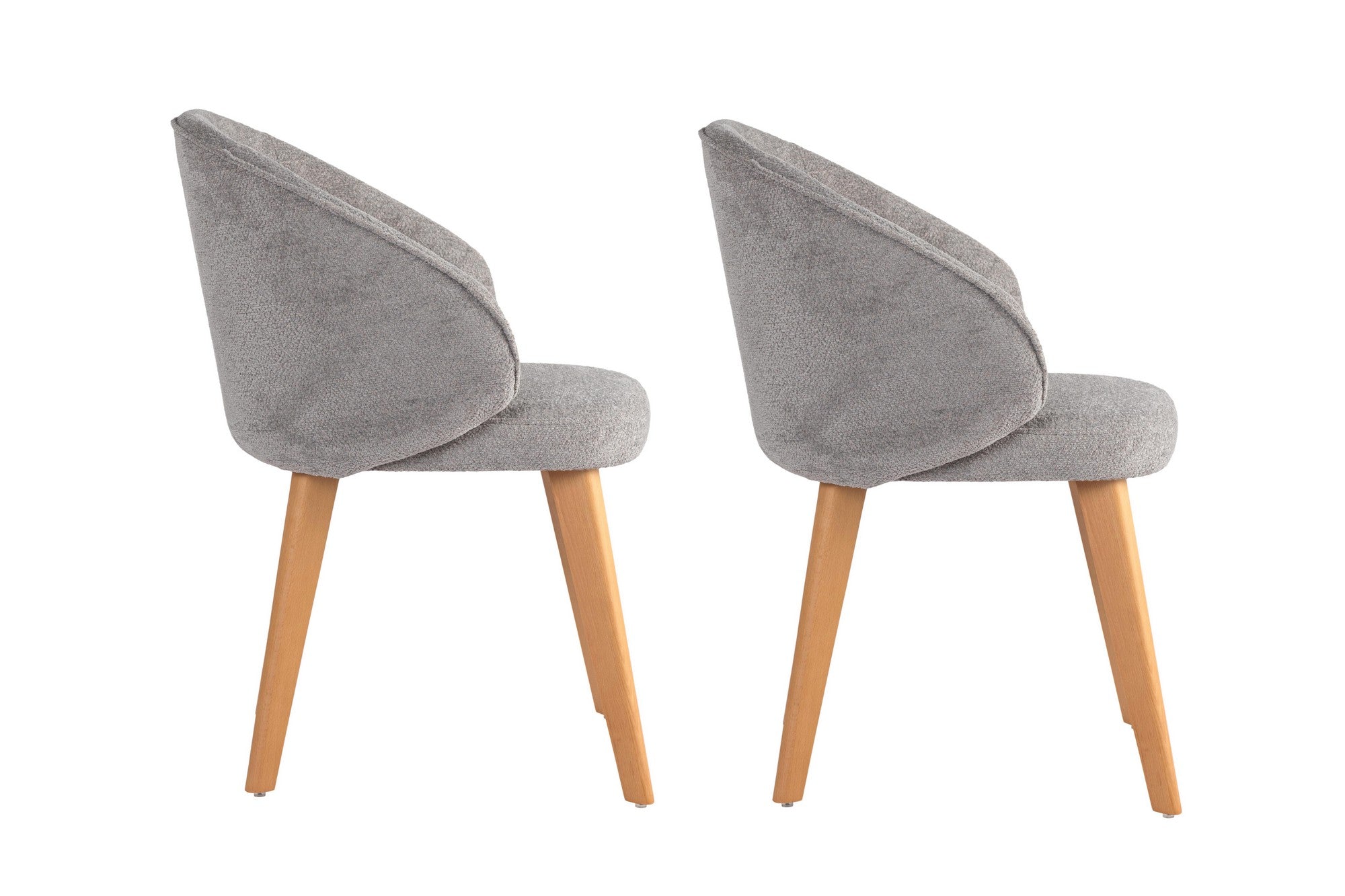 Set of 2 Bentley Dining Chairs in Grey and Light Oak – product image 3