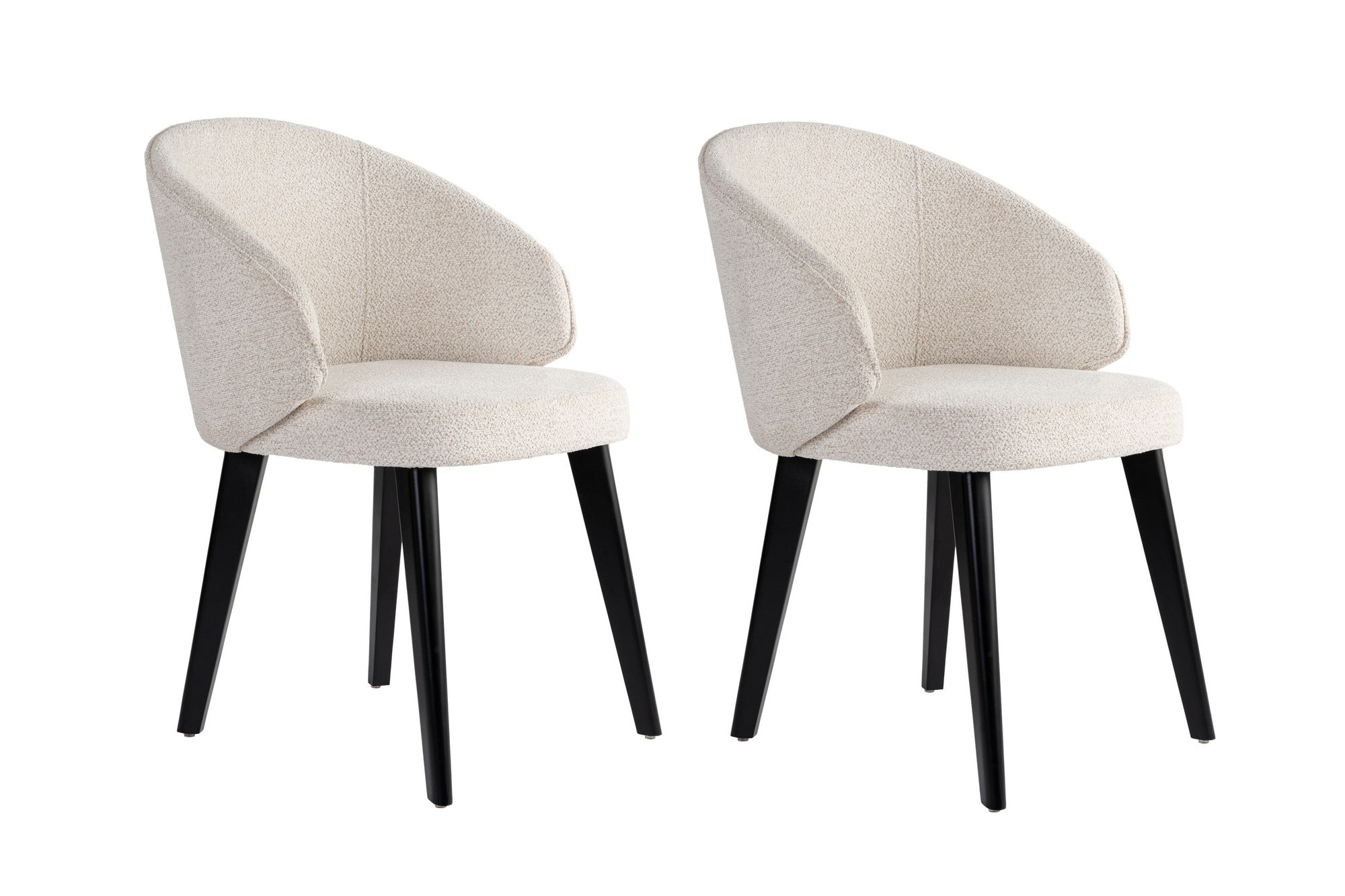 Set of 2 Bentley Dining Chairs in White and Black – product image 2