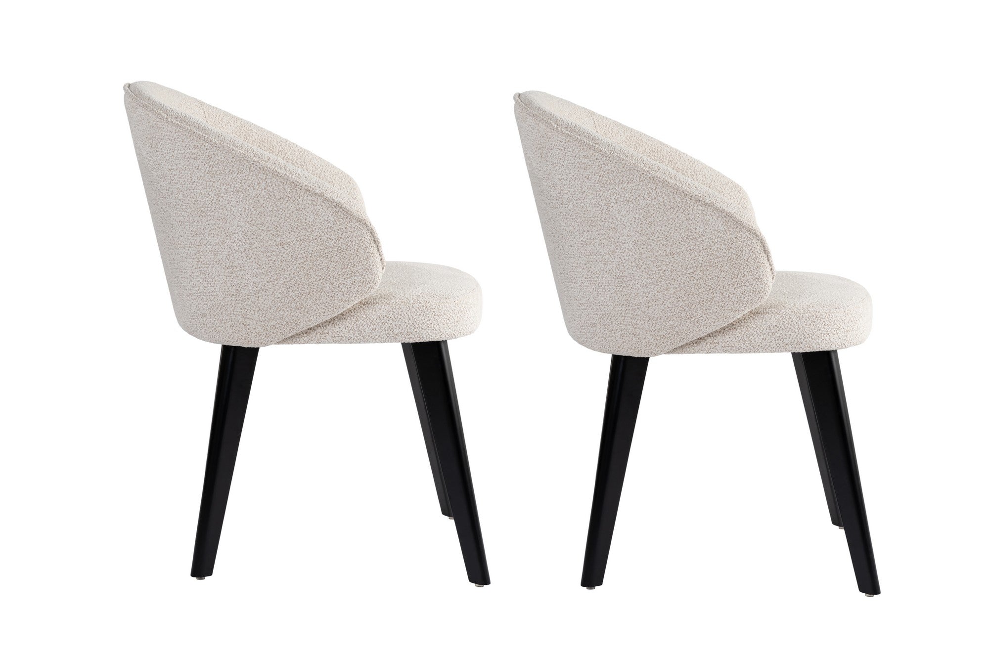 Set of 2 Bentley Dining Chairs in White and Black – product image 3