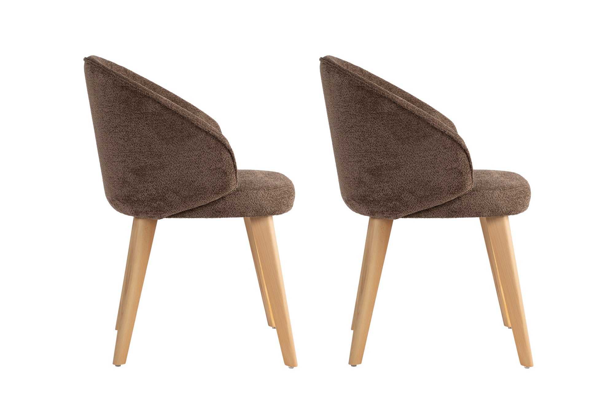 Set of 2 Bentley Dining Chairs in Brown and Light Oak – product image 3