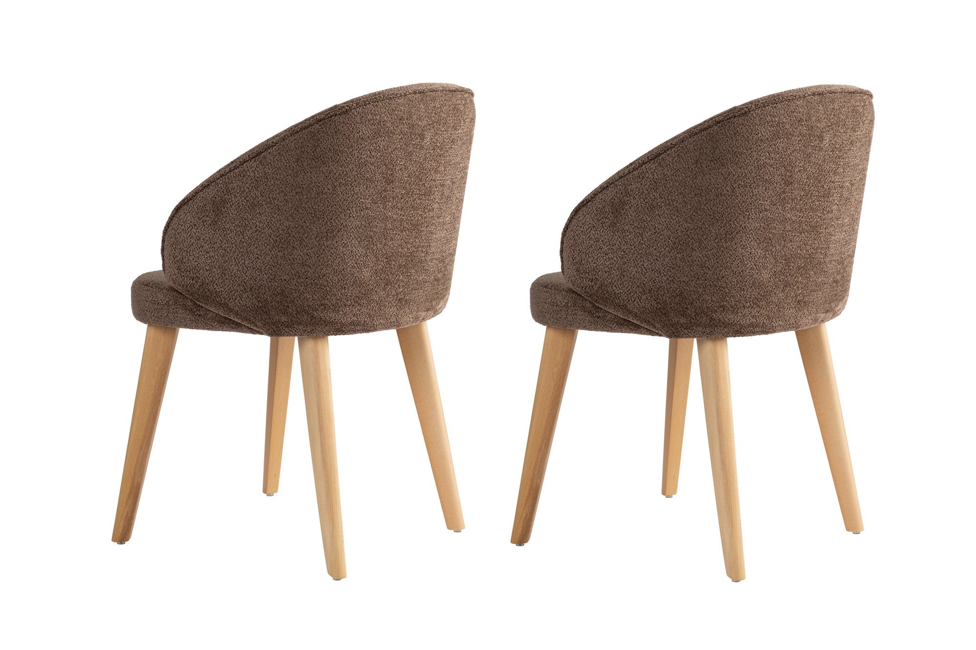 Set of 2 Bentley Dining Chairs in Brown and Light Oak – product image 4