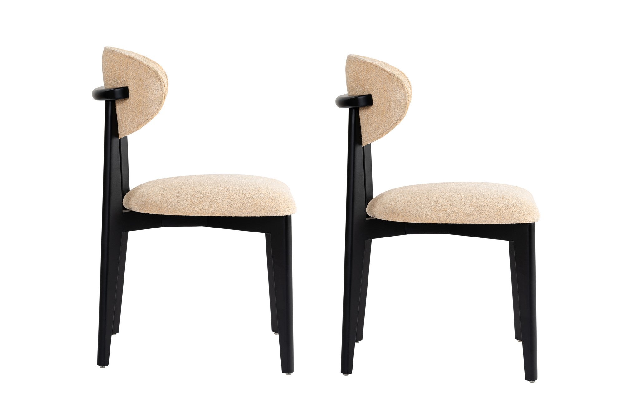 Set of 2 Lionte Dining Chairs in Beige and Black – product image 3
