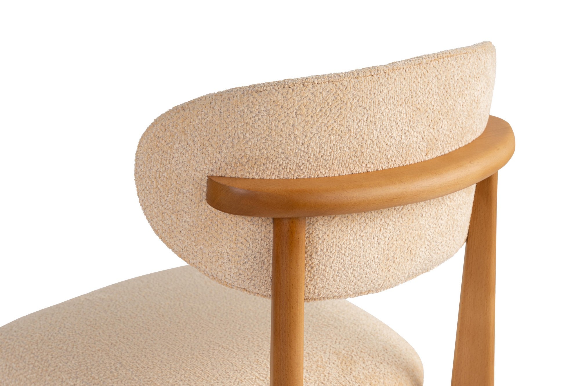 Set of 2 Lionte Dining Chairs in Beige and Dark Oak – product image 5