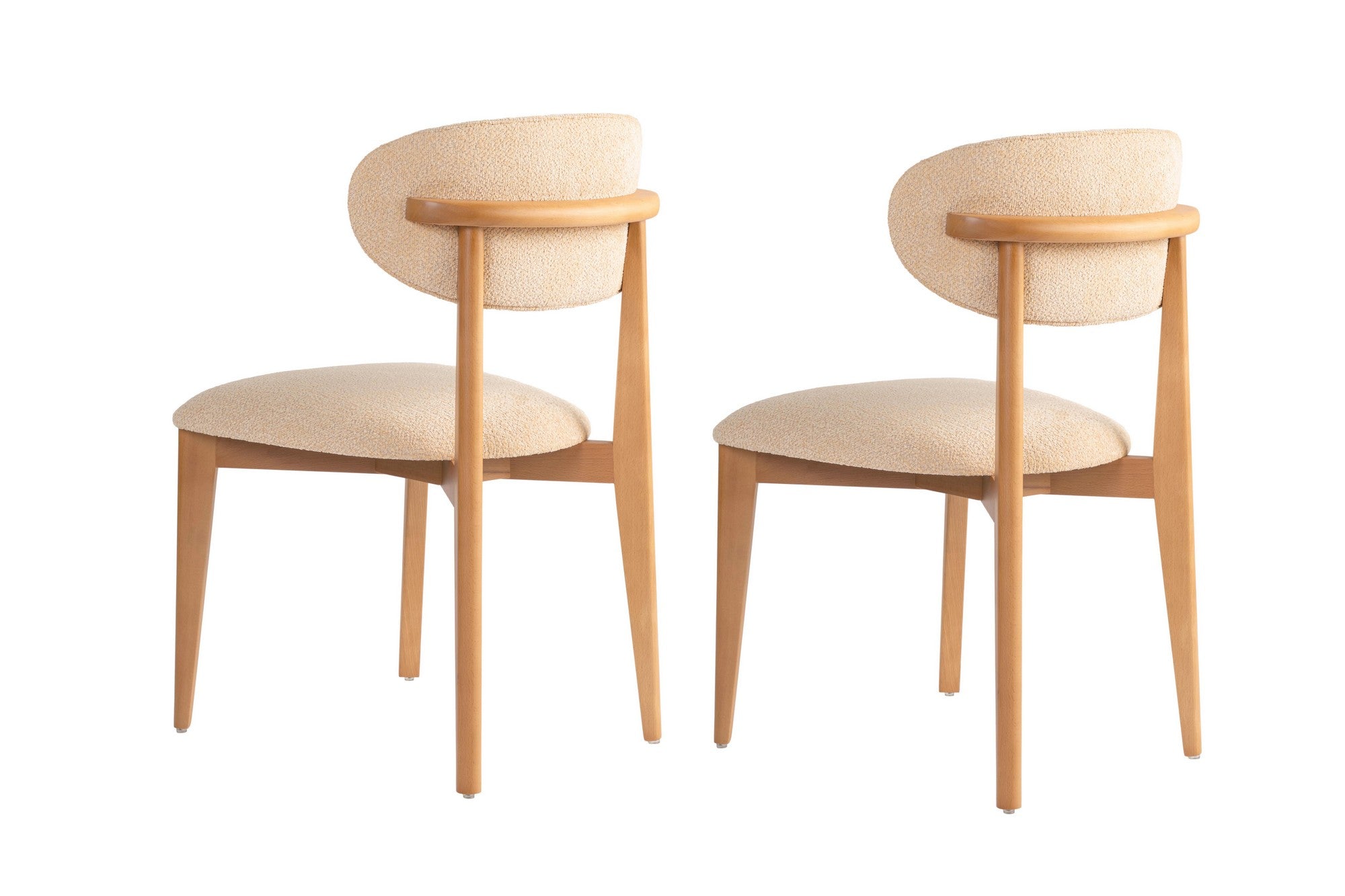 Set of 2 Lionte Dining Chairs in Beige and Light Oak – product image 4