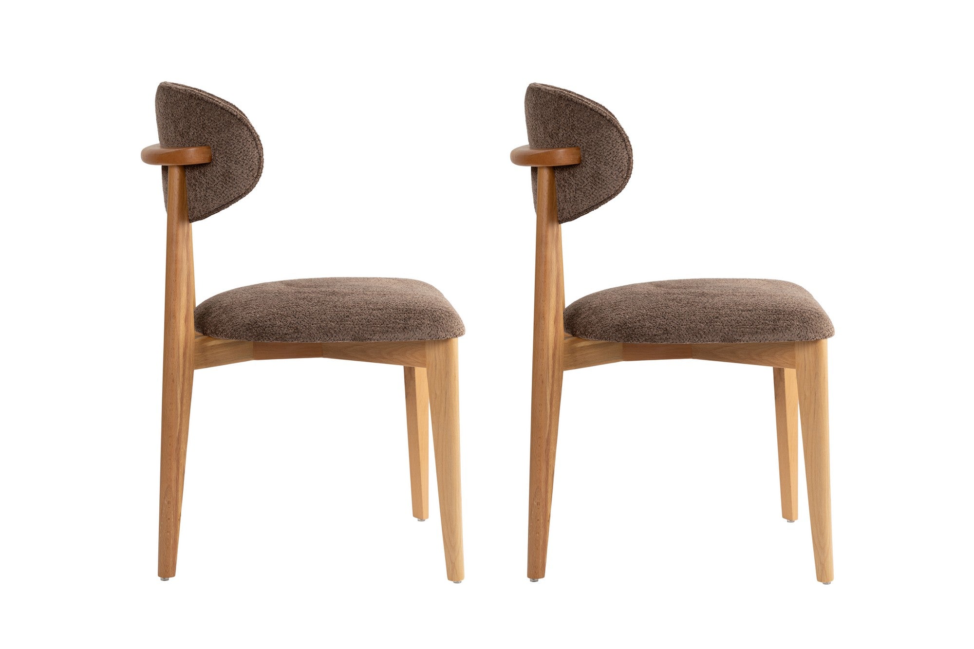 Set of 2 Lionte Dining Chairs in Brown and Light Oak – product image 3