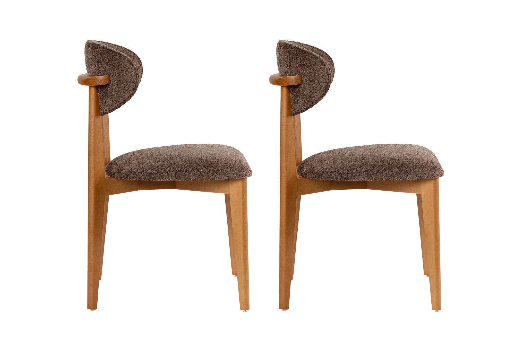 Set of 2 Lionte Dining Chairs in Brown and Dark Oak – product image 3