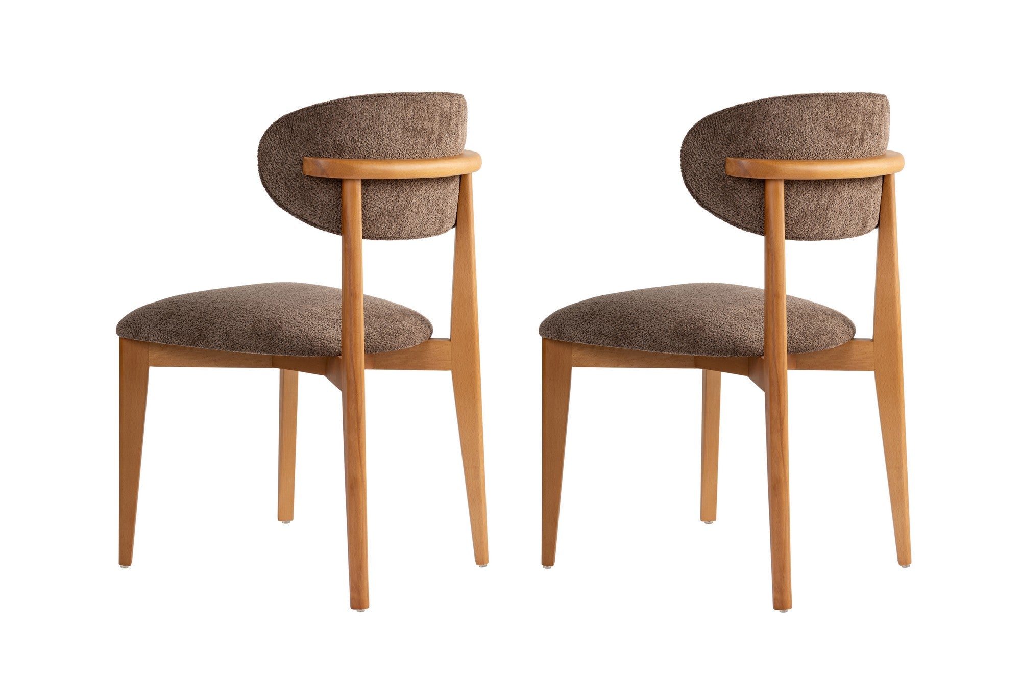 Set of 2 Lionte Dining Chairs in Brown and Dark Oak – product image 4
