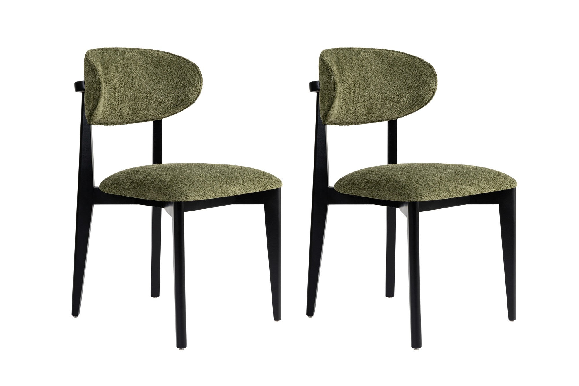 Set of 2 Lionte Dining Chairs in Green and Black – product image 2