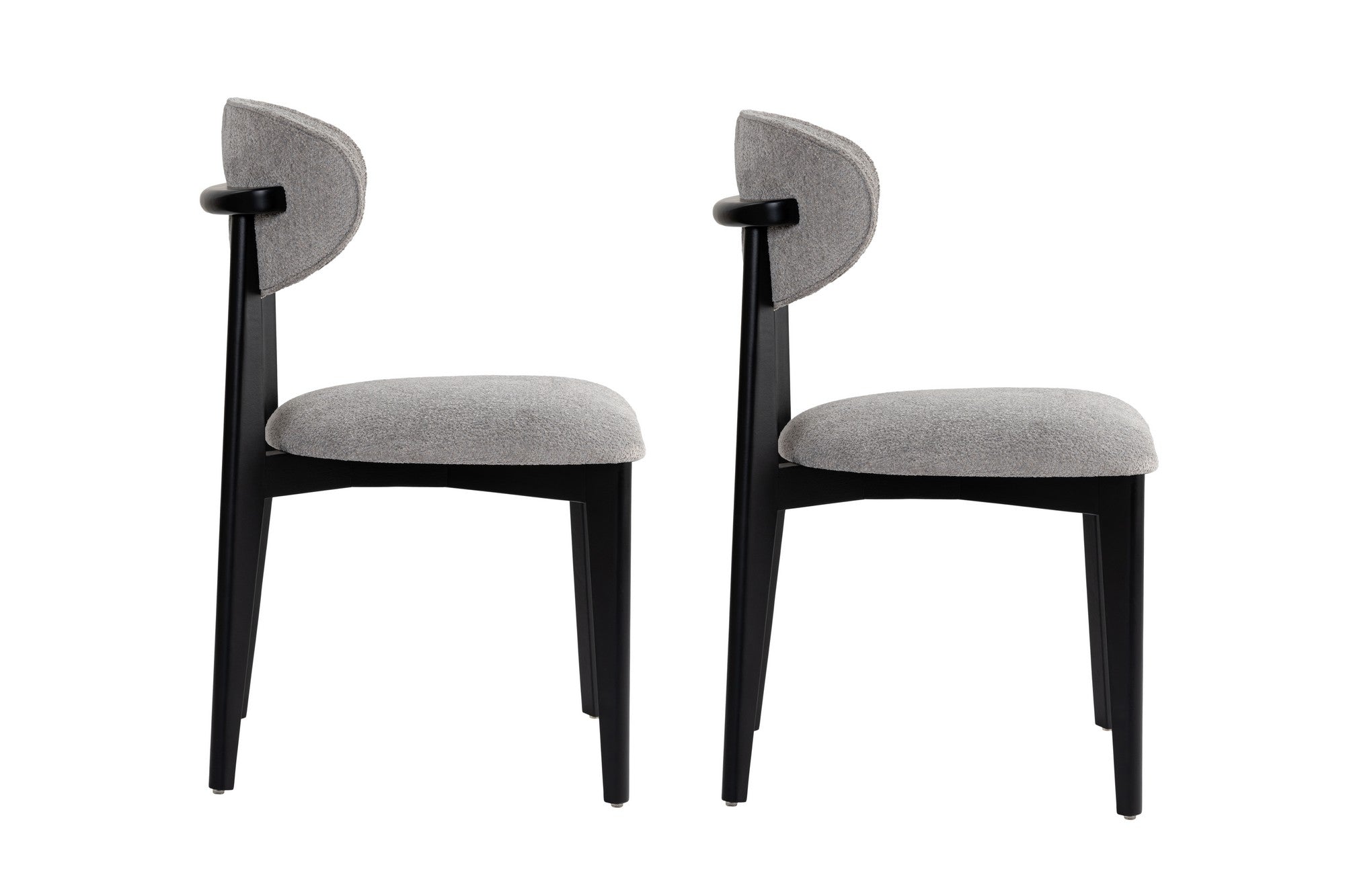 Set of 2 Lionte Dining Chairs in Grey and Black – product image 3