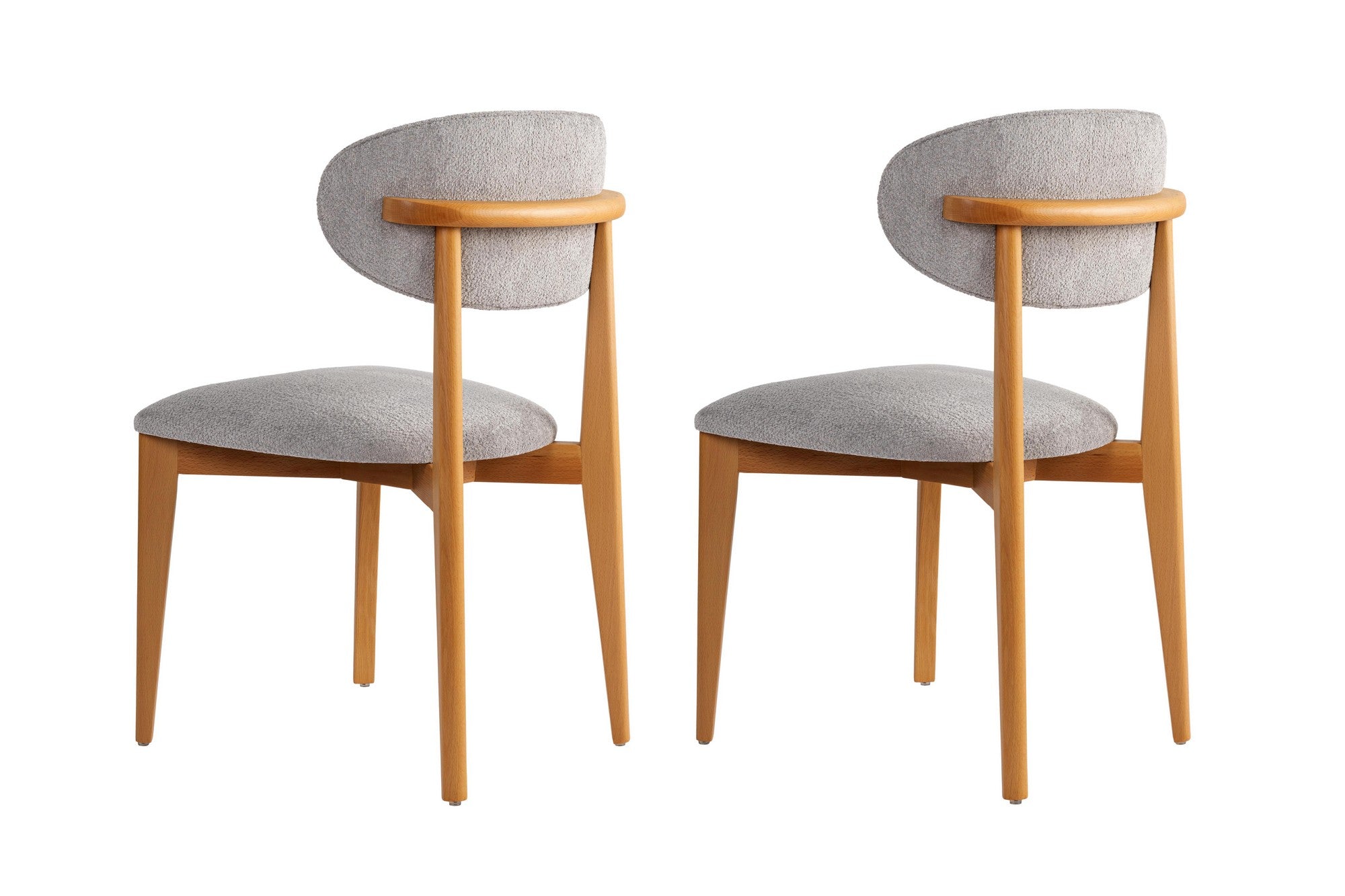 Set of 2 Lionte Dining Chairs in Grey and Dark Oak – product image 4