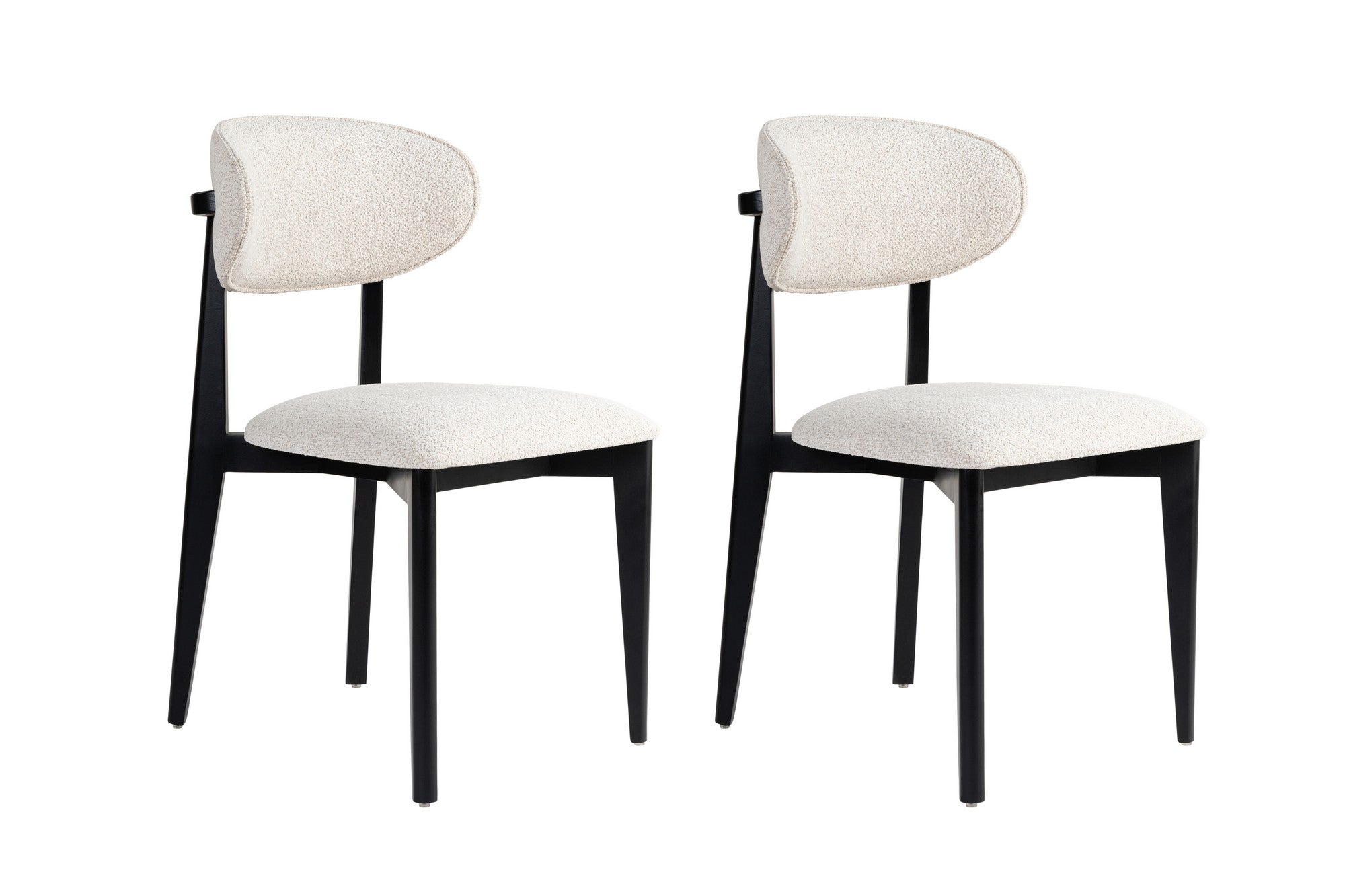 Set of 2 Lionte Dining Chairs in White and Black – product image 2