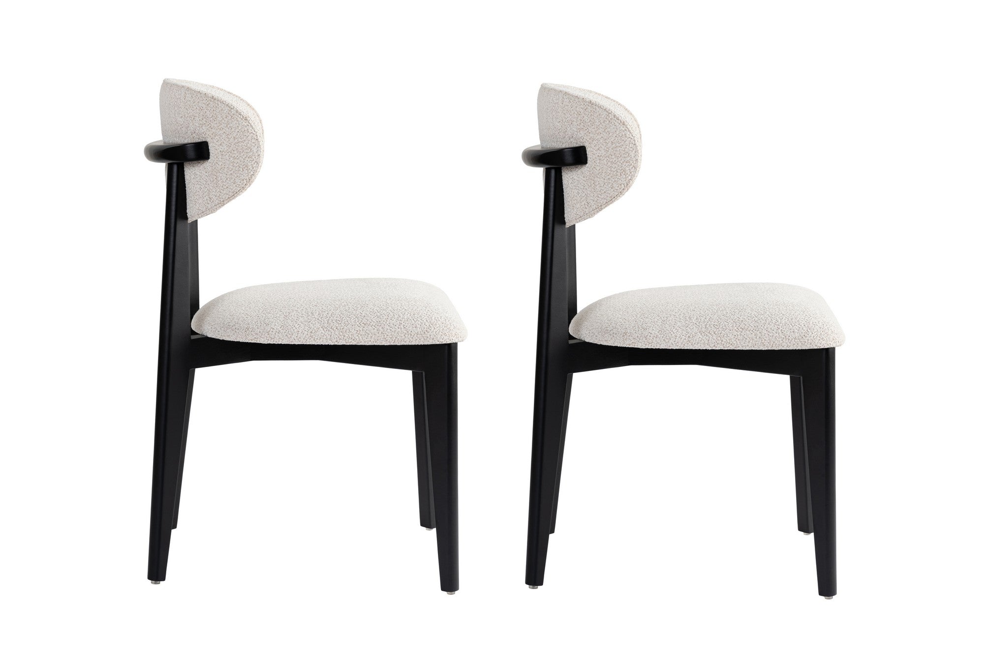 Set of 2 Lionte Dining Chairs in White and Black – product image 3