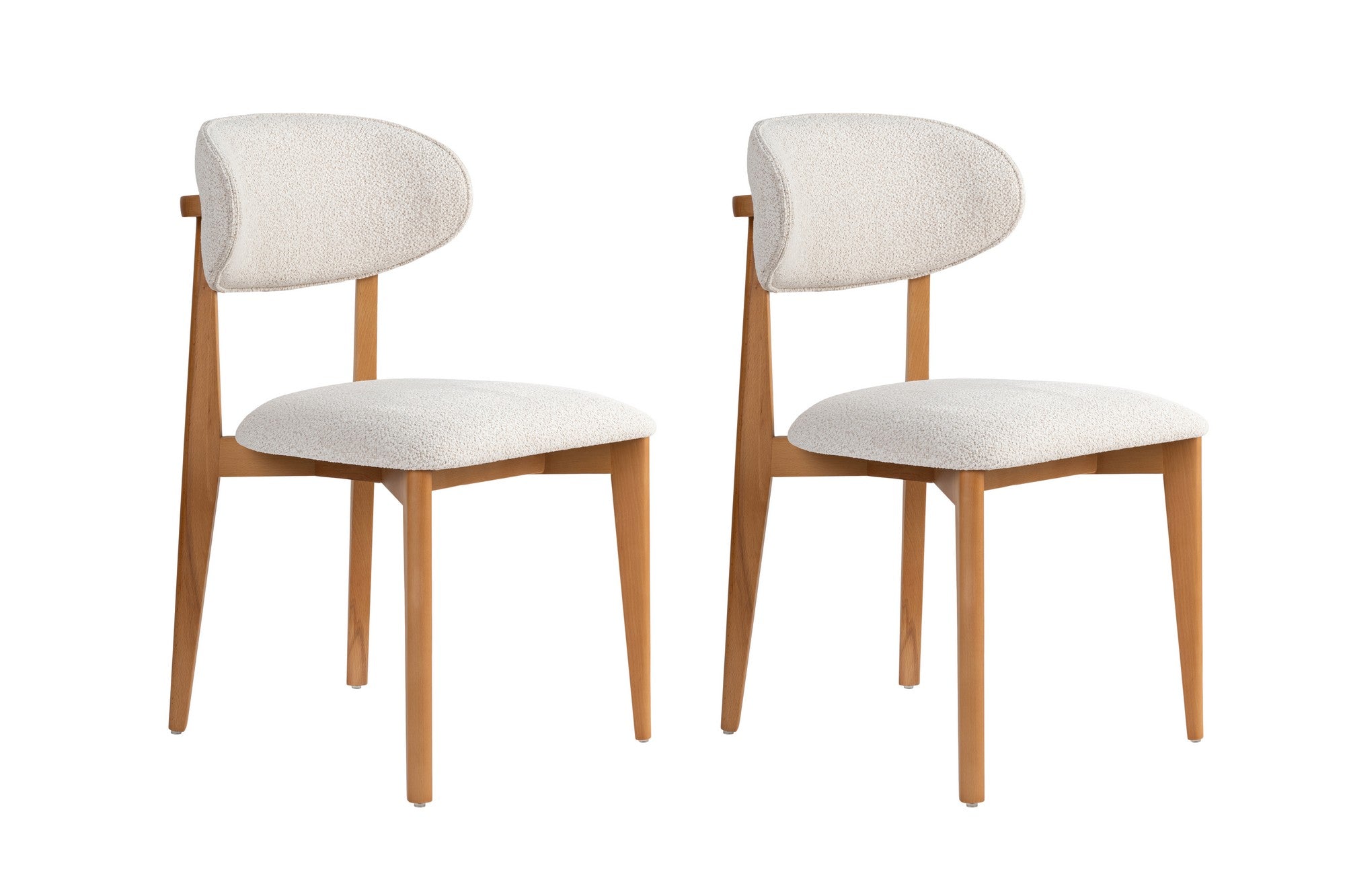 Set of 2 Lionte Dining Chairs in White and Dark Oak – product image 2