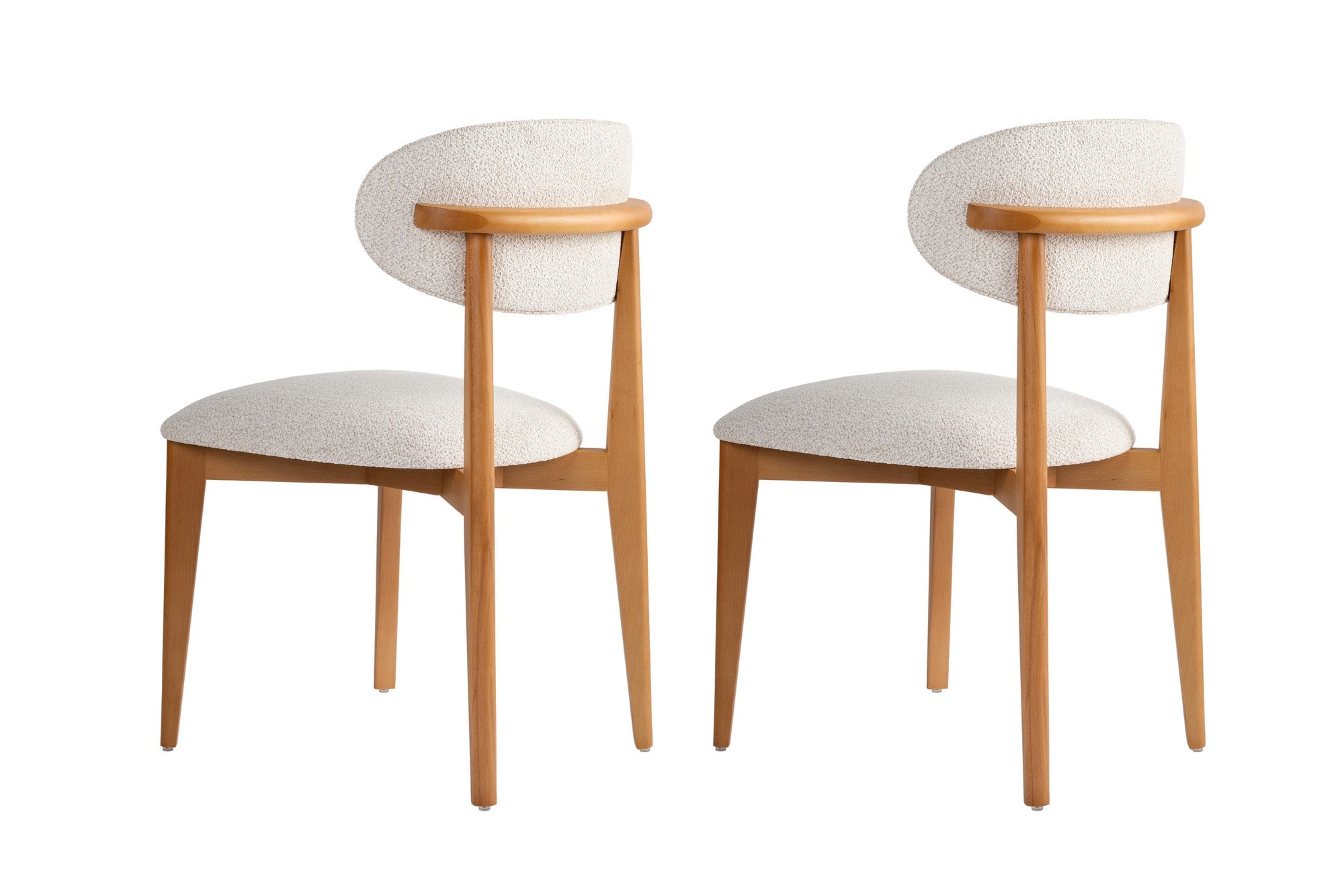 Set of 2 Lionte Dining Chairs in White and Dark Oak – product image 4