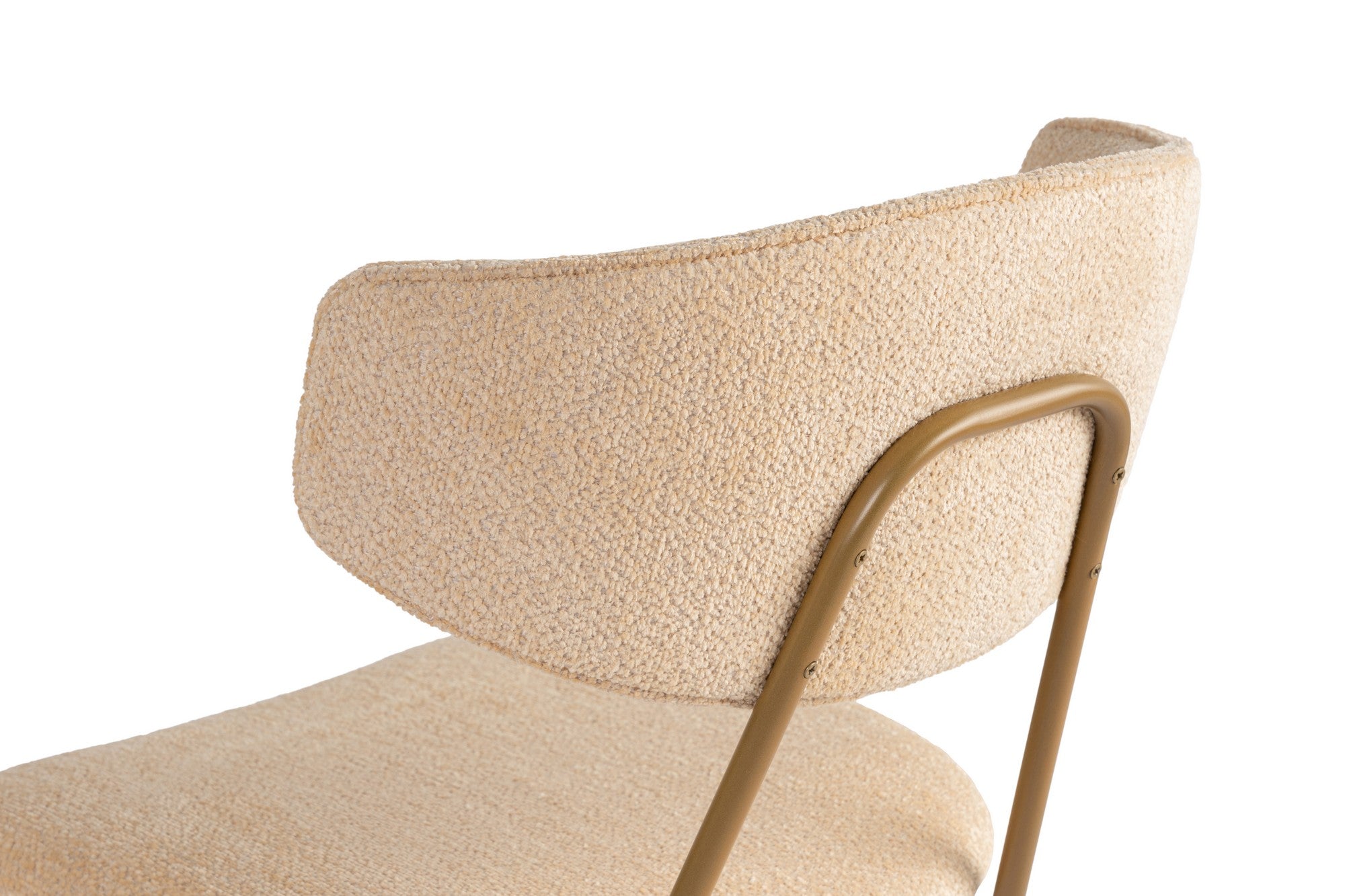Set of 2 Nancy Metal Dining Chairs in Beige and Gold – product image 4