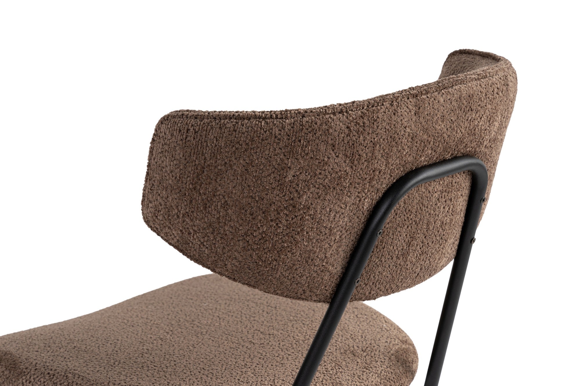 Set of 2 Nancy Metal Dining Chairs in Brown and Black – product image 4