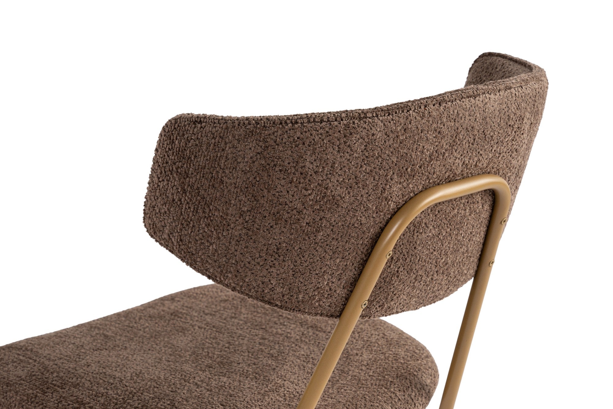 Set of 2 Nancy Metal Dining Chairs in Brown and Gold – product image 4