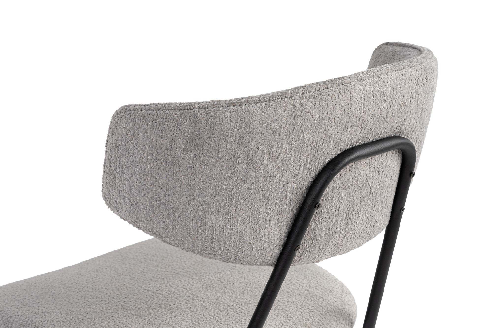 Set of 2 Nancy Metal Dining Chairs in Grey and Black – product image 4