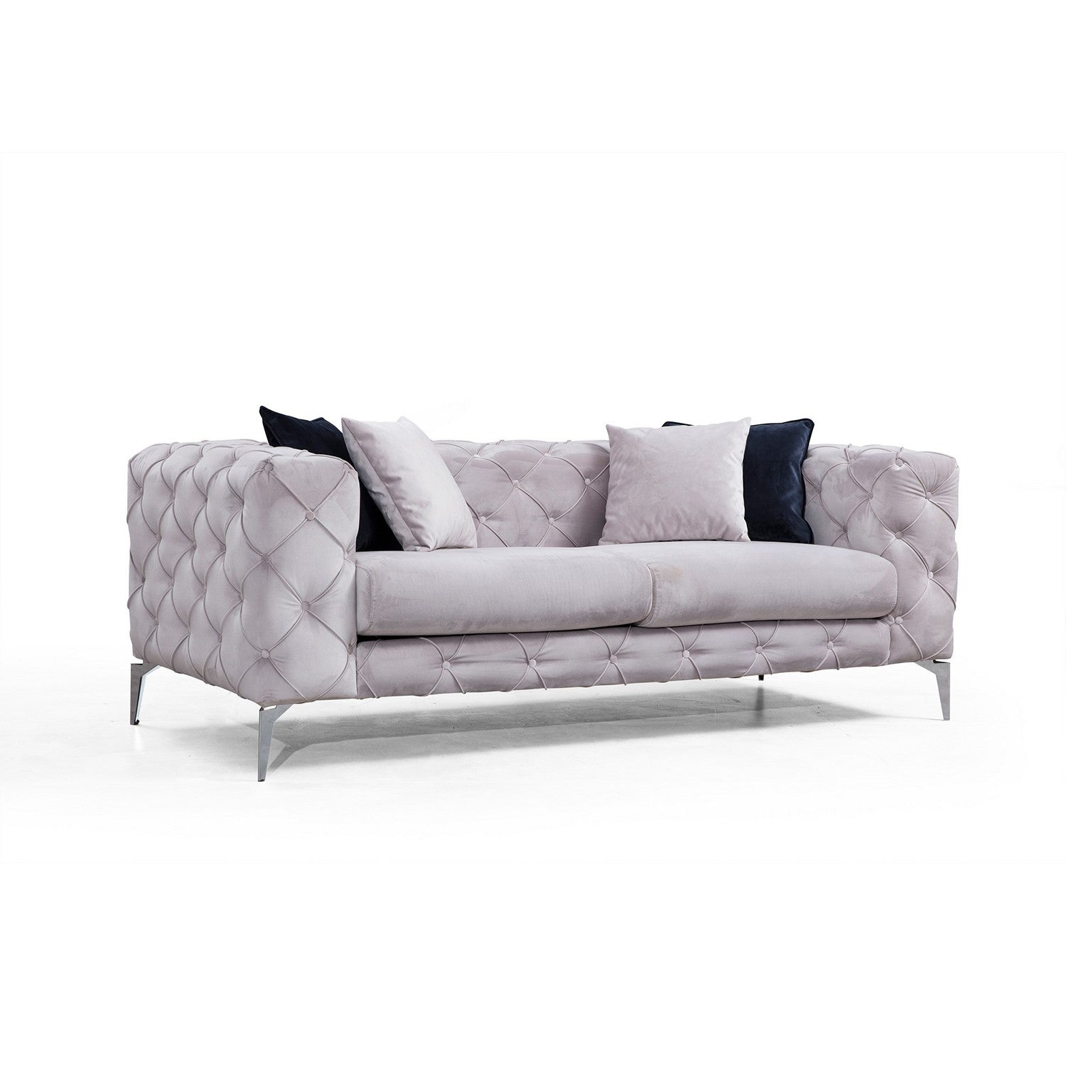 Como – Light Grey 2 Seater Sofa | Compact Modern Couch for Two