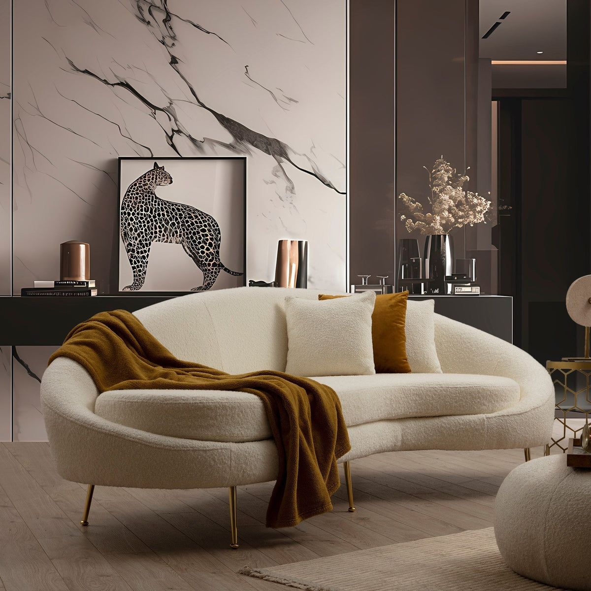 Eses Curved 3 Seater Sofa Elegant comfortable sofa