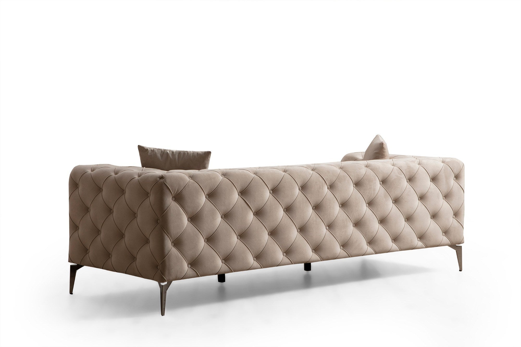 Como Ecru 3 Seater Sofa | Tufted Comfortable Modern Couch