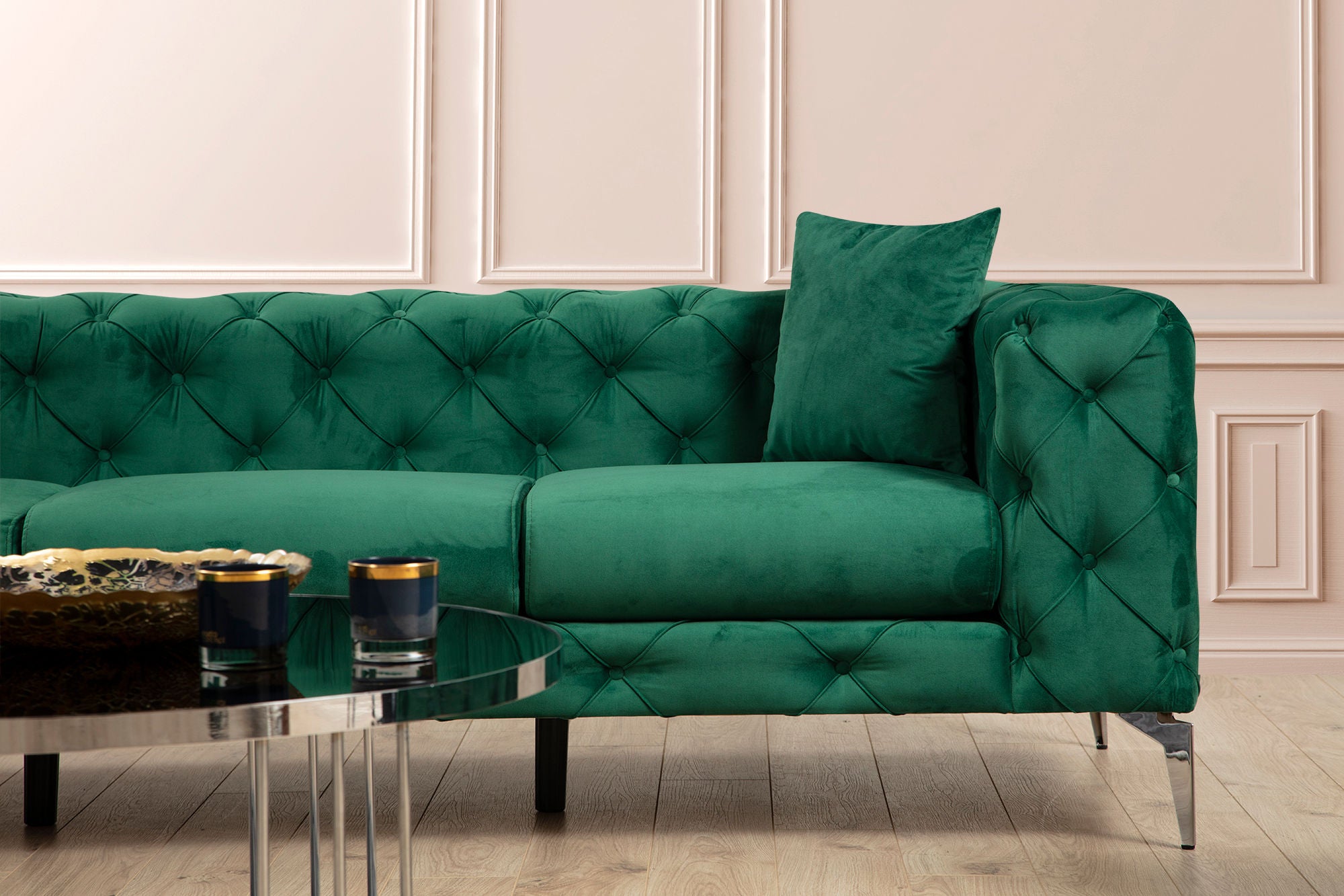Como – Green 2 Seater Sofa | Compact Modern Couch for Two