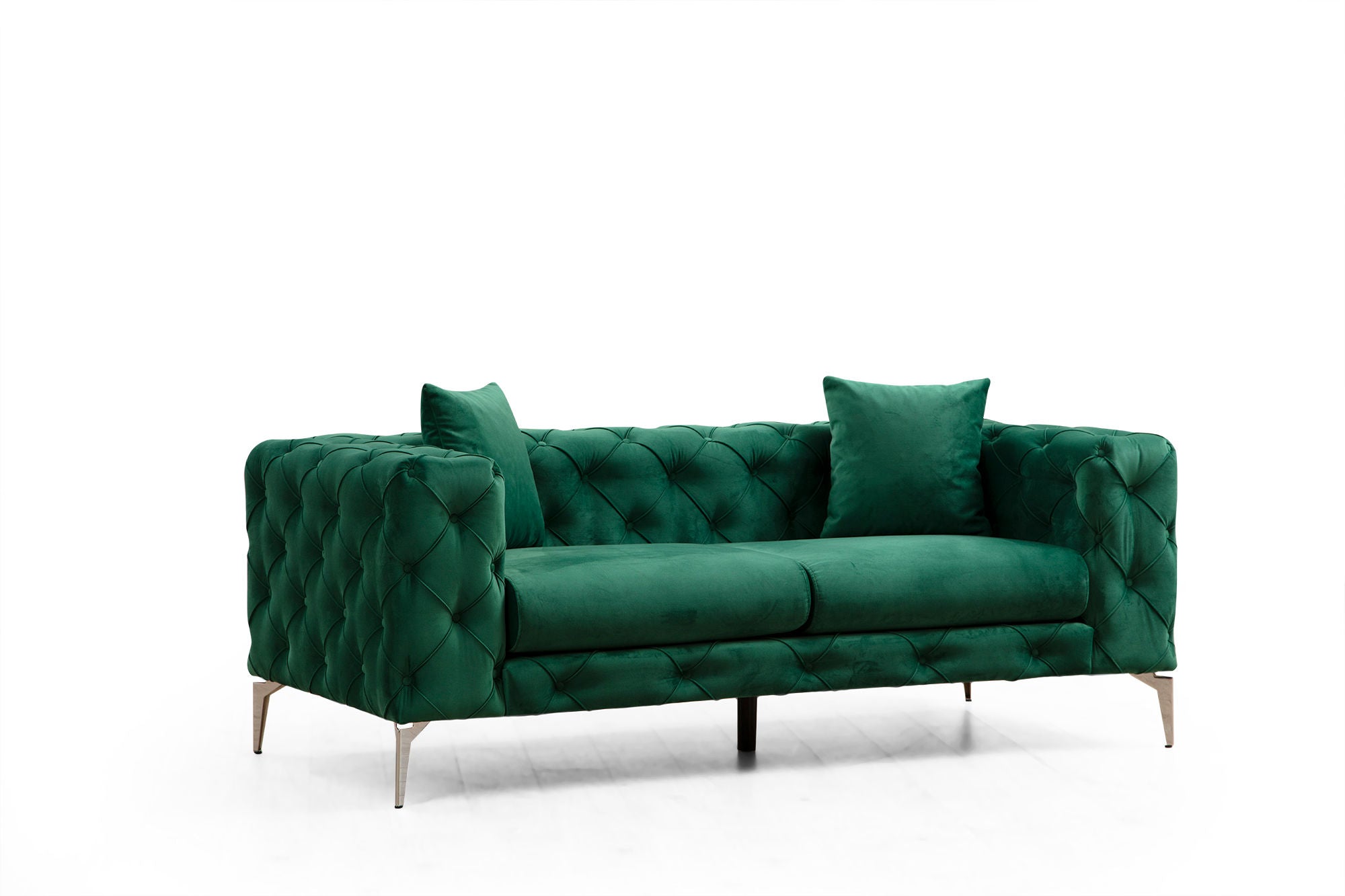 Como – Green 2 Seater Sofa | Compact Modern Couch for Two