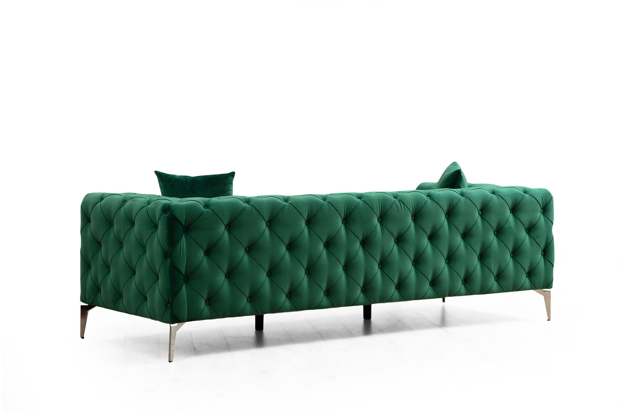 Como Green 3 Seater Sofa | Comfortable Tufted Modern Couch