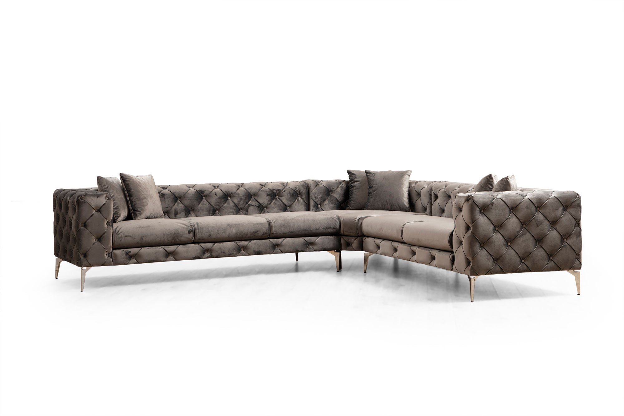 Como – Anthracite L Shape Corner Sofa | Designer Sectional for Living Room