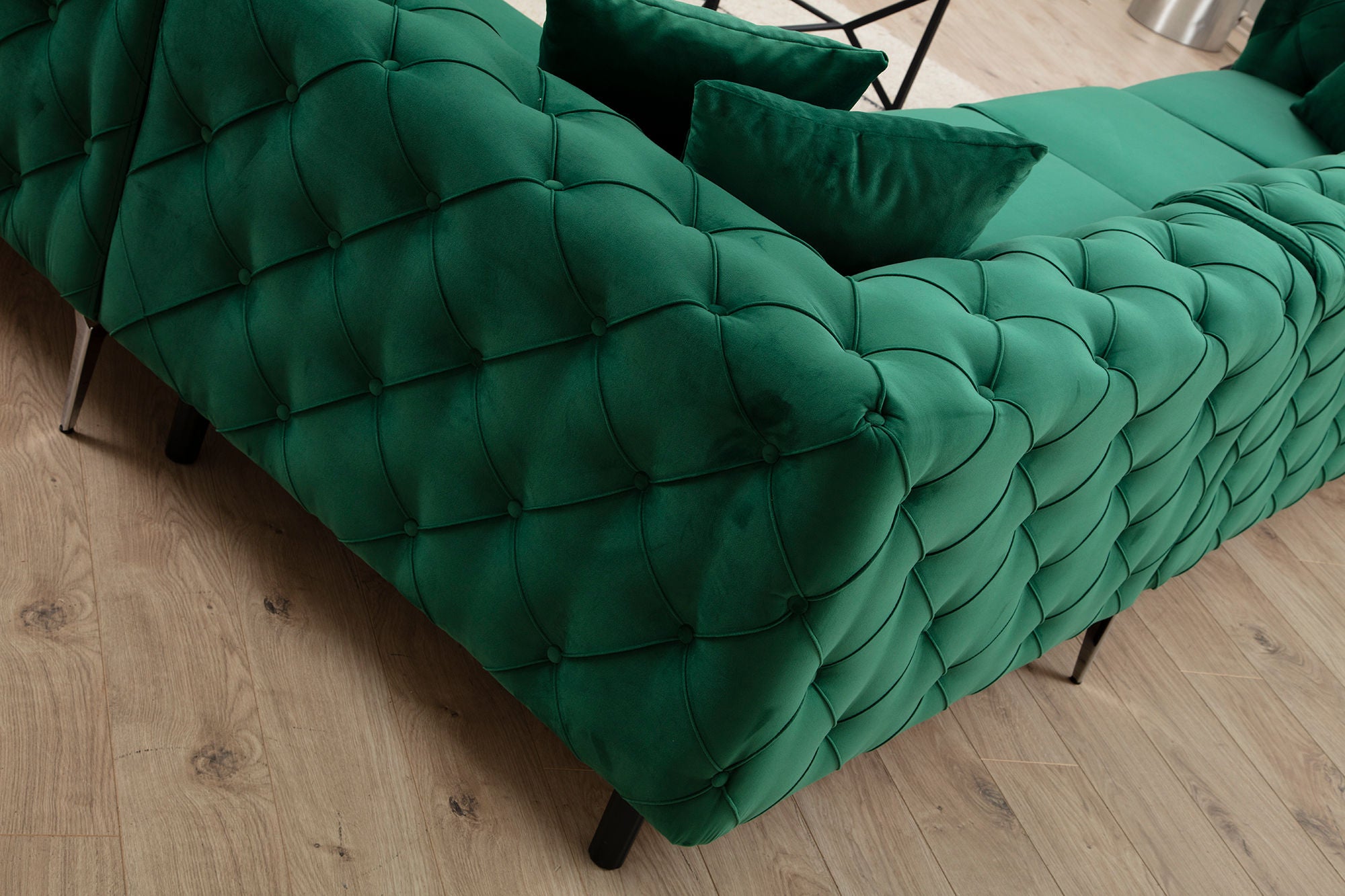 Como – Green L Shape Corner Sofa | Designer Sectional for Living Room
