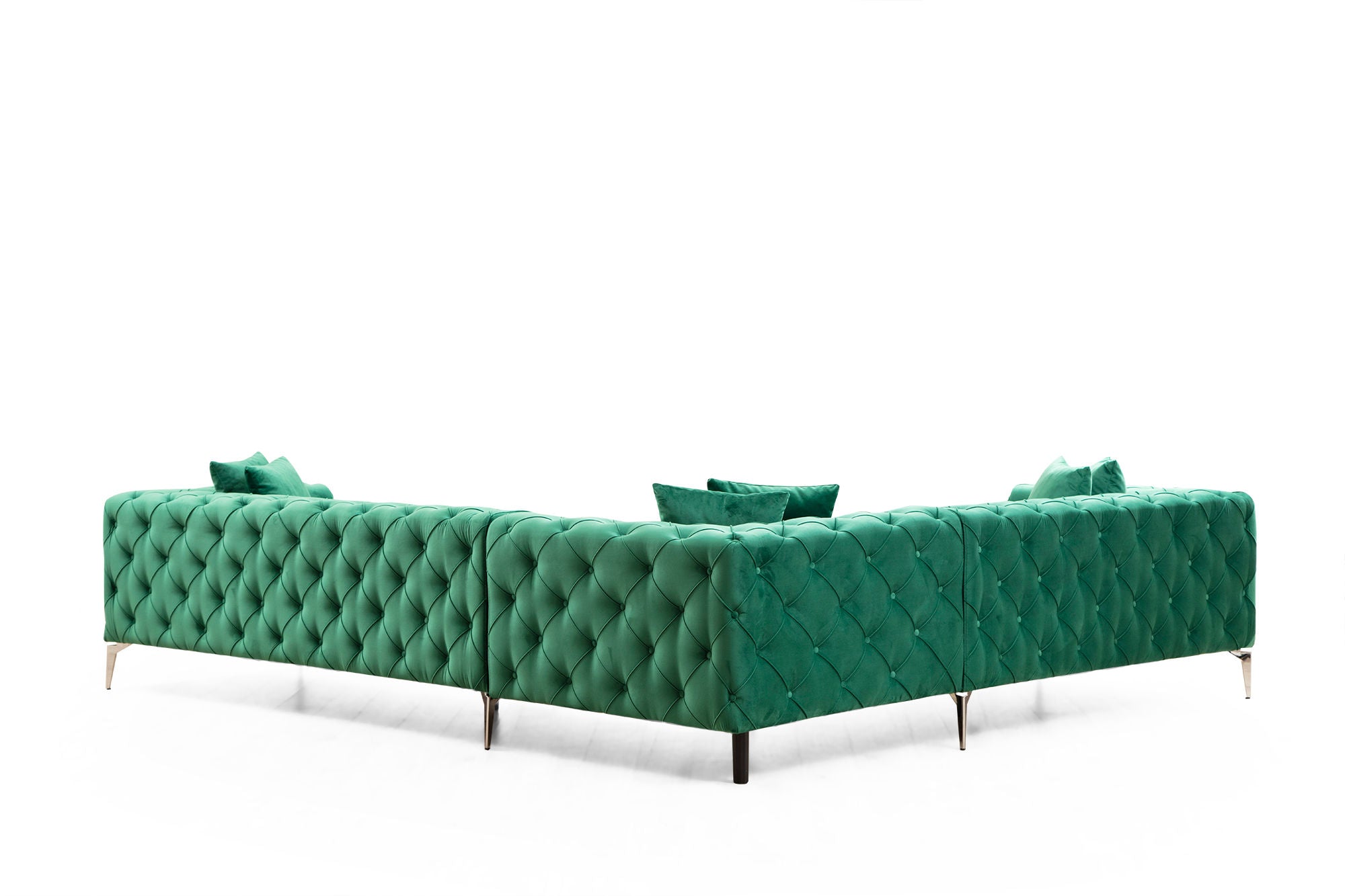 Como – Green L Shape Corner Sofa | Designer Sectional for Living Room