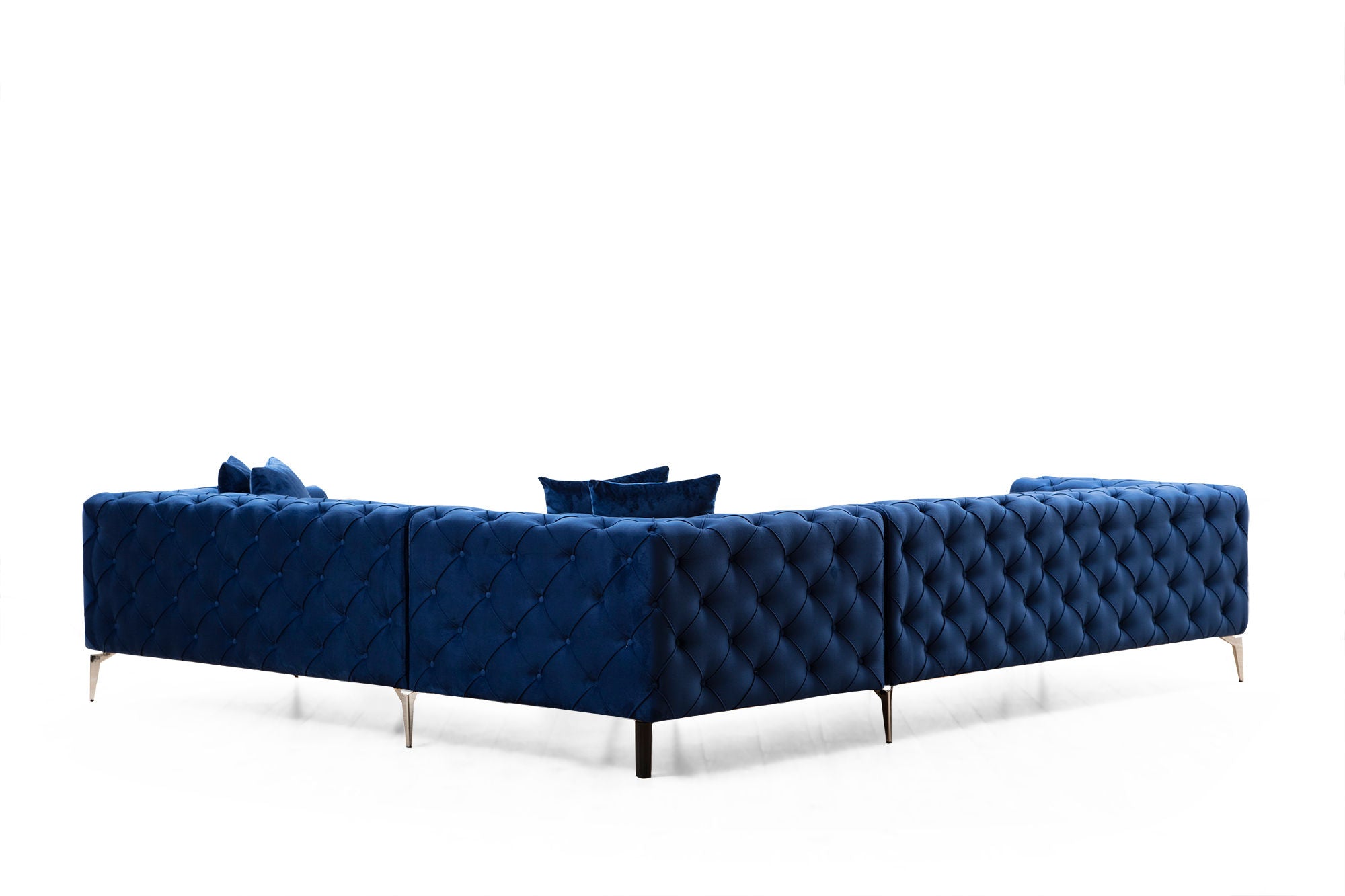 Como – Navy Blue L Shape Corner Sofa | Designer Sectional for Living Room