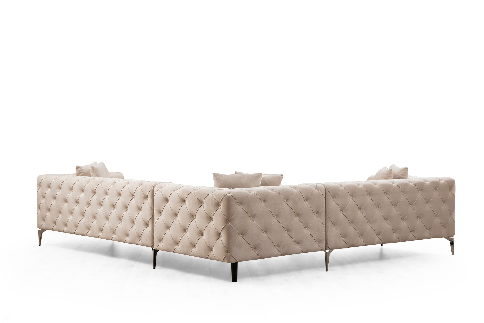 Como – Ecru L Shape Corner Sofa | Designer Sectional for Living Room
