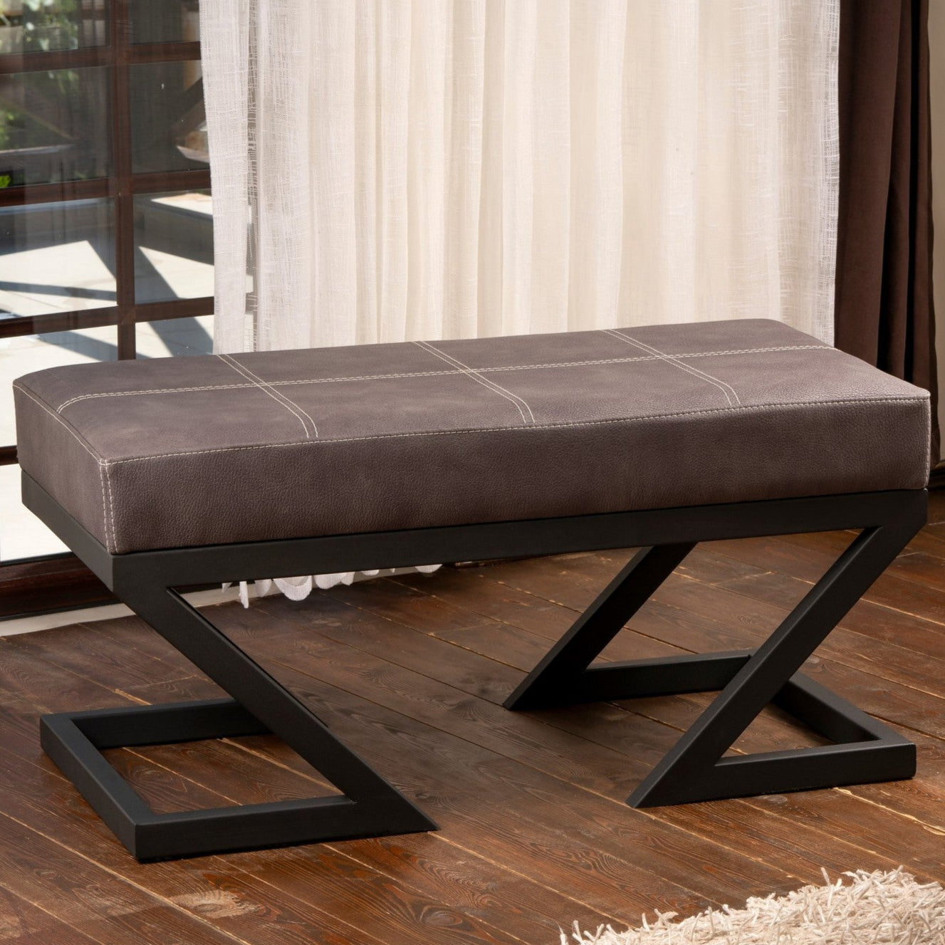 Ago  | Anthracite Pouffe – Modern Upholstered Ottoman