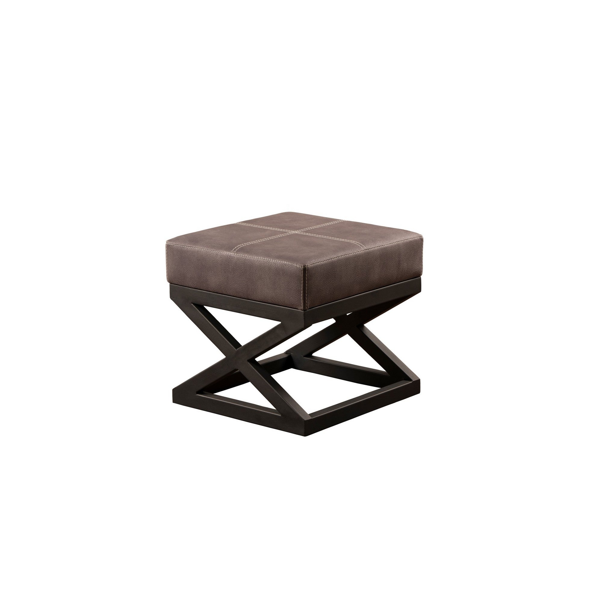 Krupa - | Anthracite Pouffe – Modern Upholstered Ottoman