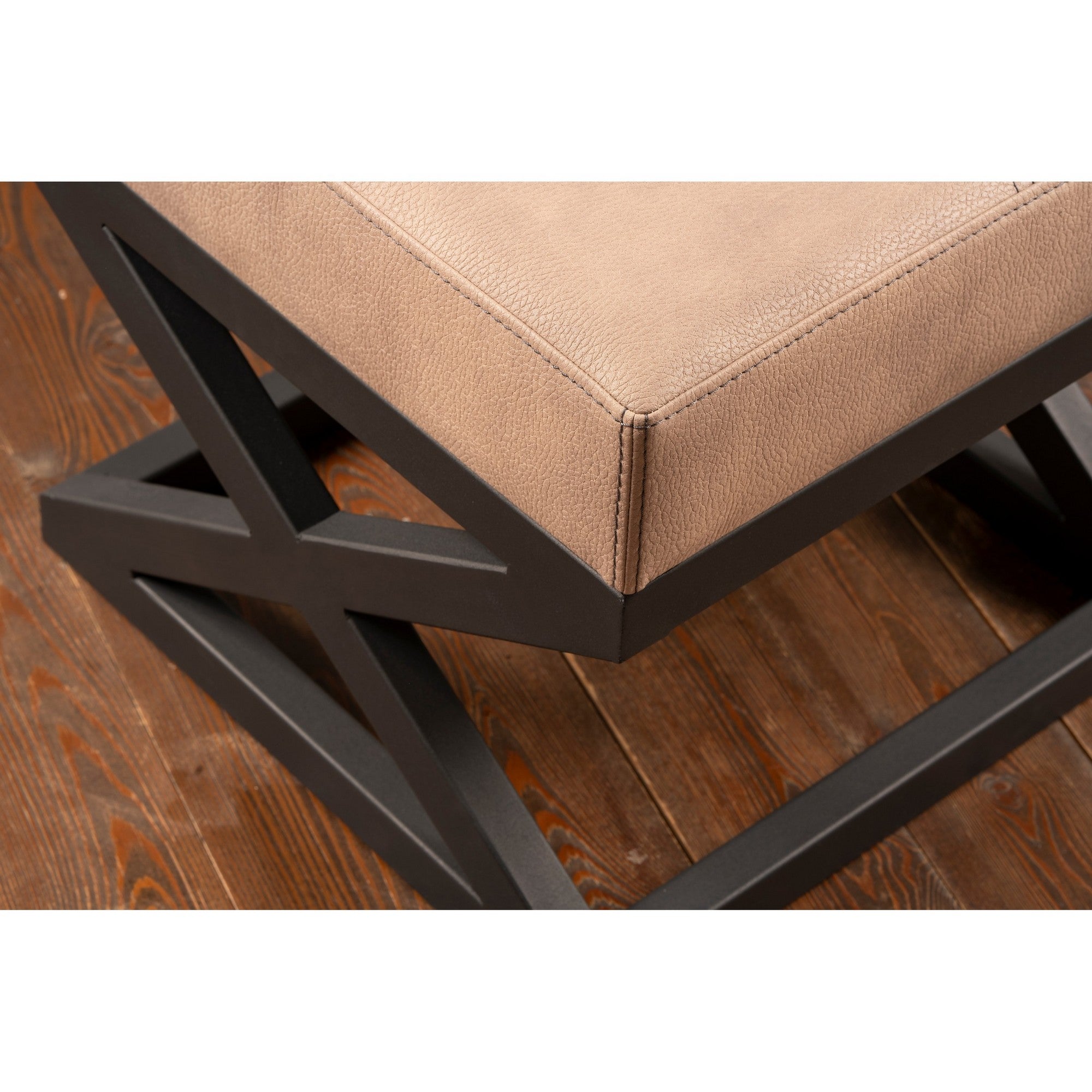 Krupa  | Mink Pouffe – Modern Upholstered Ottoman