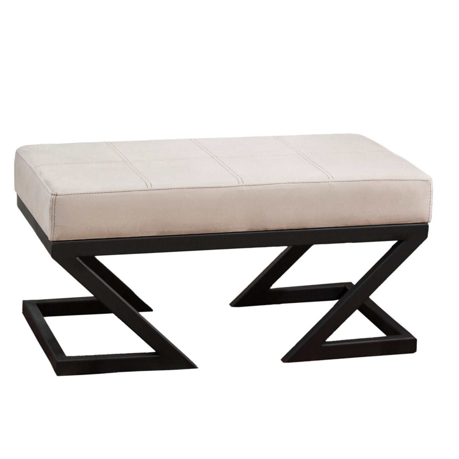 Abay - Beige Pouffe – Modern Upholstered Ottoman