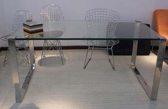 Table de bureau métal chromé Elina