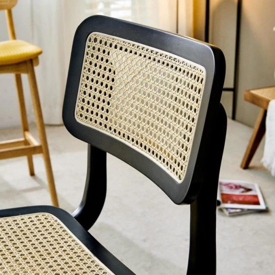 Chaise de bar en cannage Jenny