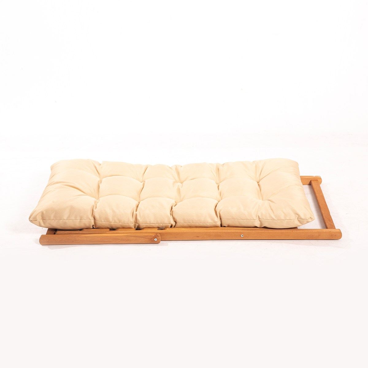 My006 Beech Wood Garden Chair in Brown and Cream – product image 5