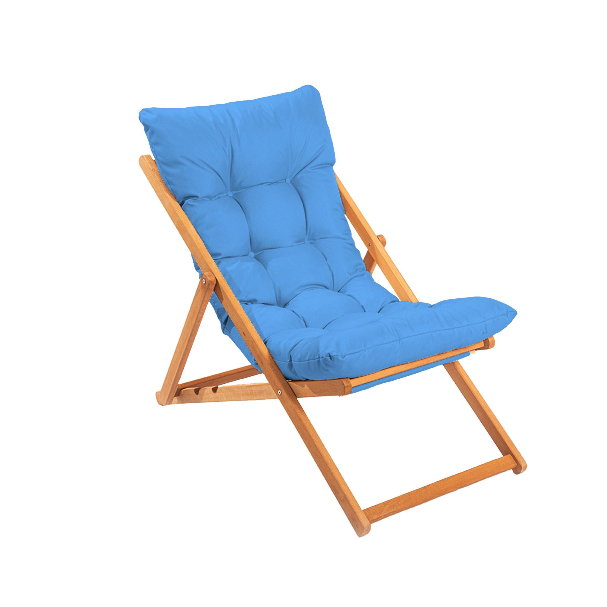 My006 Beech Wood Garden Chair in Blue and Natural – product image 2