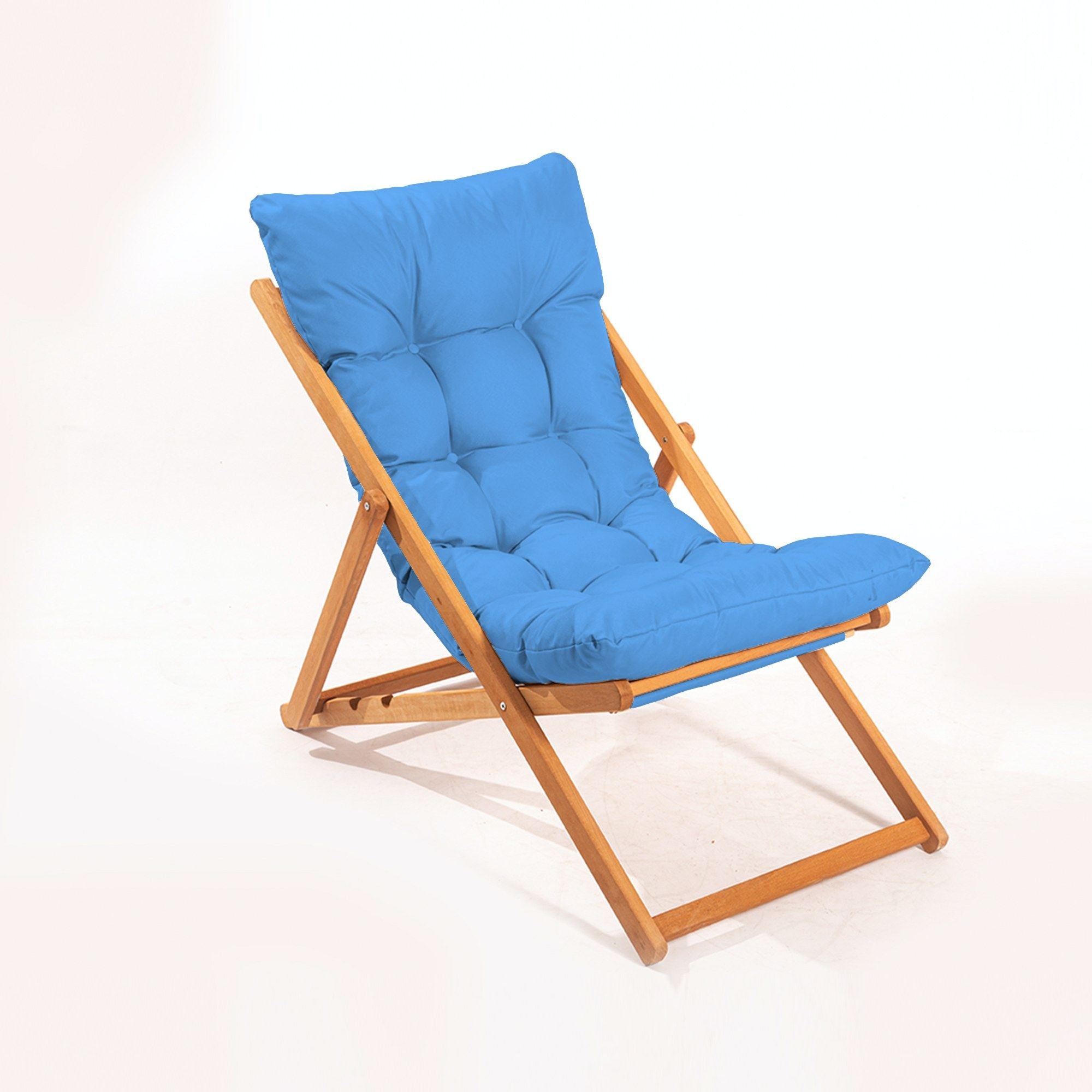 My006 Beech Wood Garden Chair in Blue and Natural – product image 3