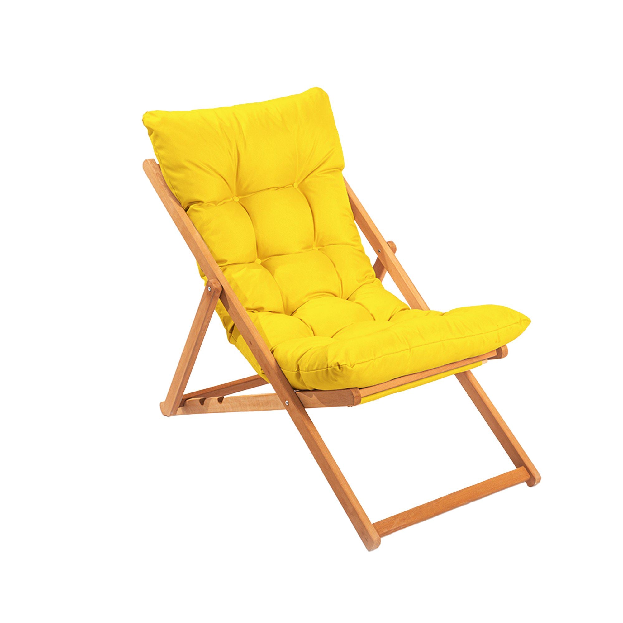 My006 Beech Wood Garden Chair in Yellow and Natural – product image 2
