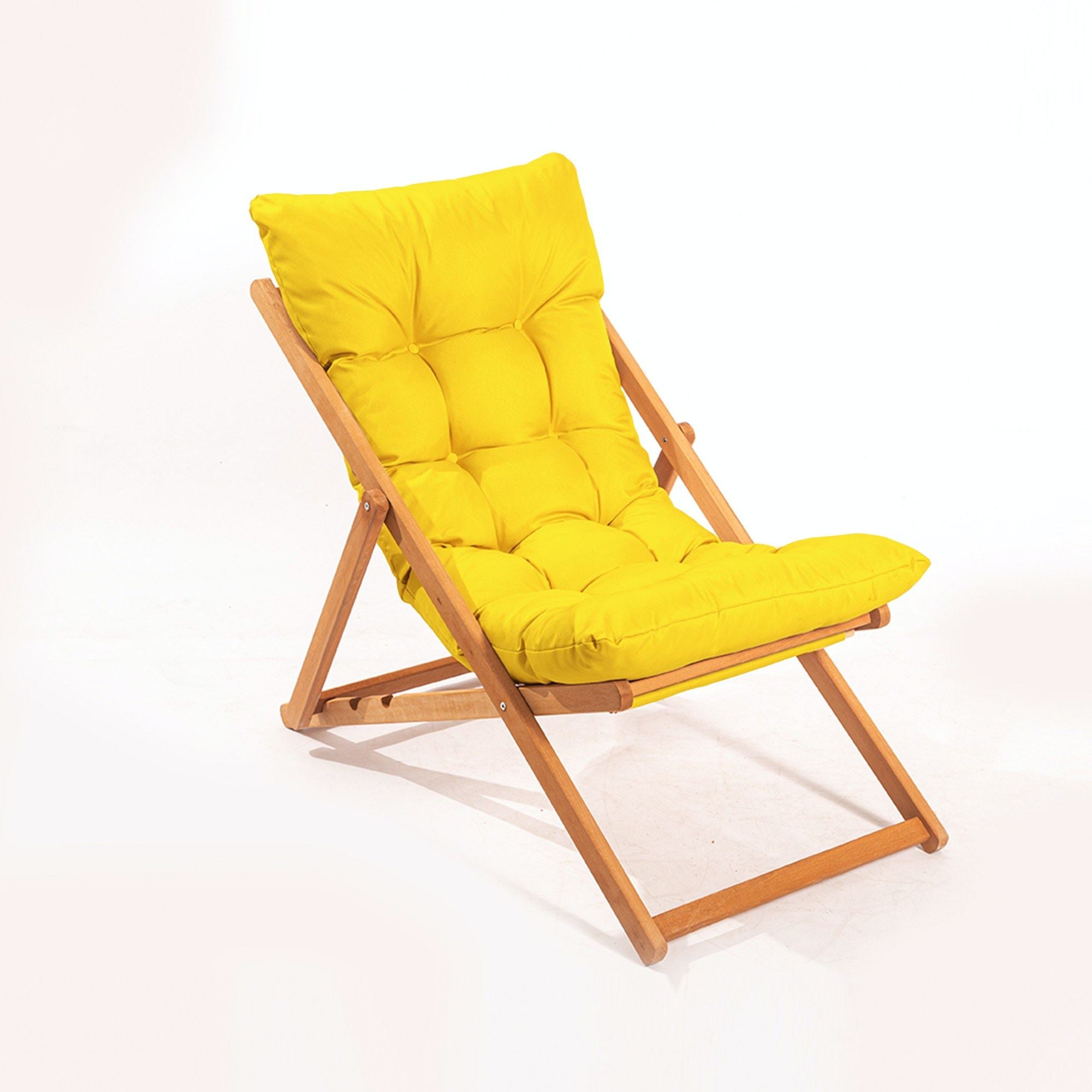 My006 Beech Wood Garden Chair in Yellow and Natural – product image 3