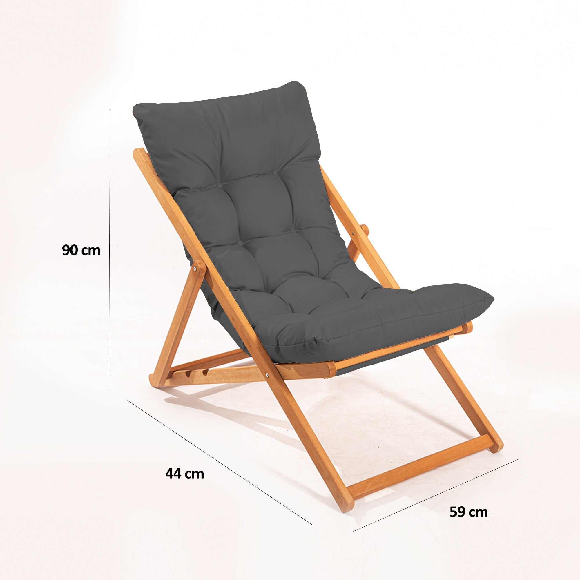 My006 Beech Wood Garden Chair in Grey and Natural – product image 4