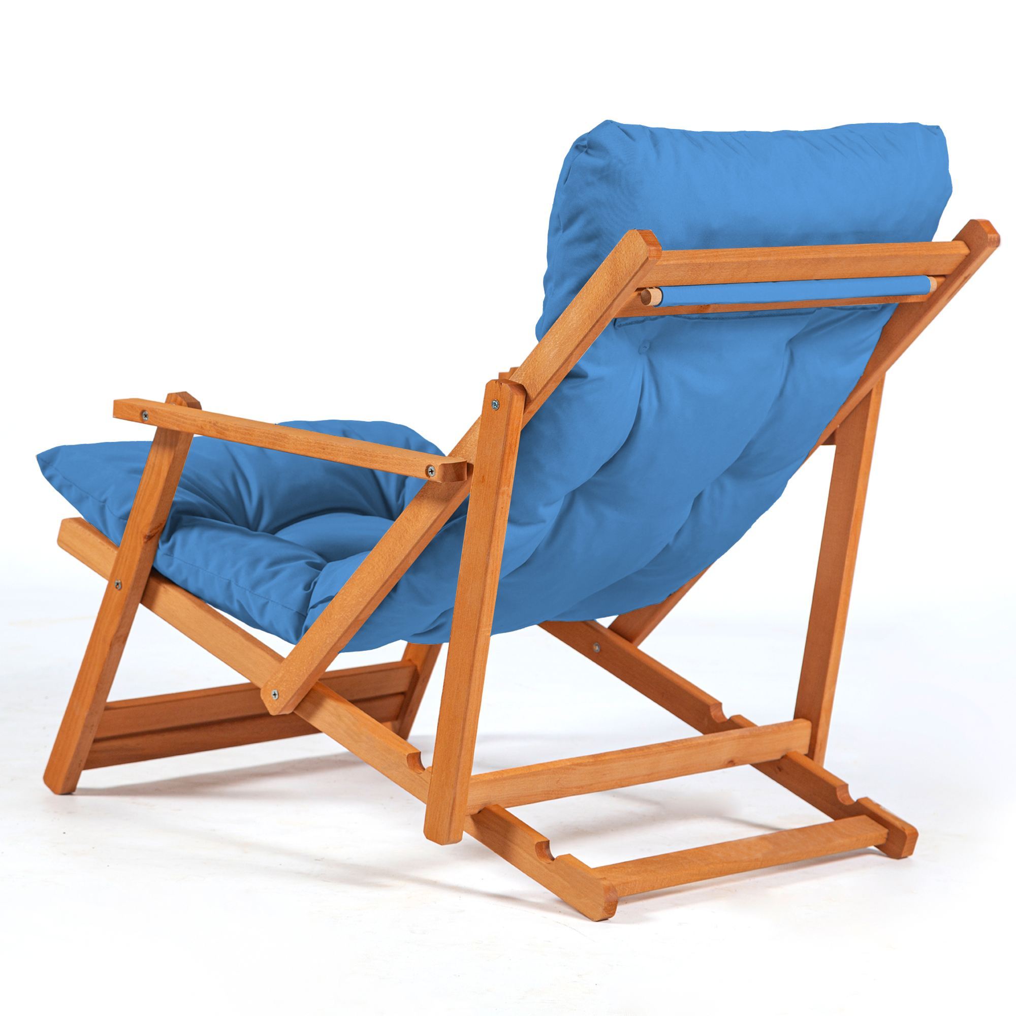 My008 Beech Wood Garden Chair in Blue and Natural – product image 8