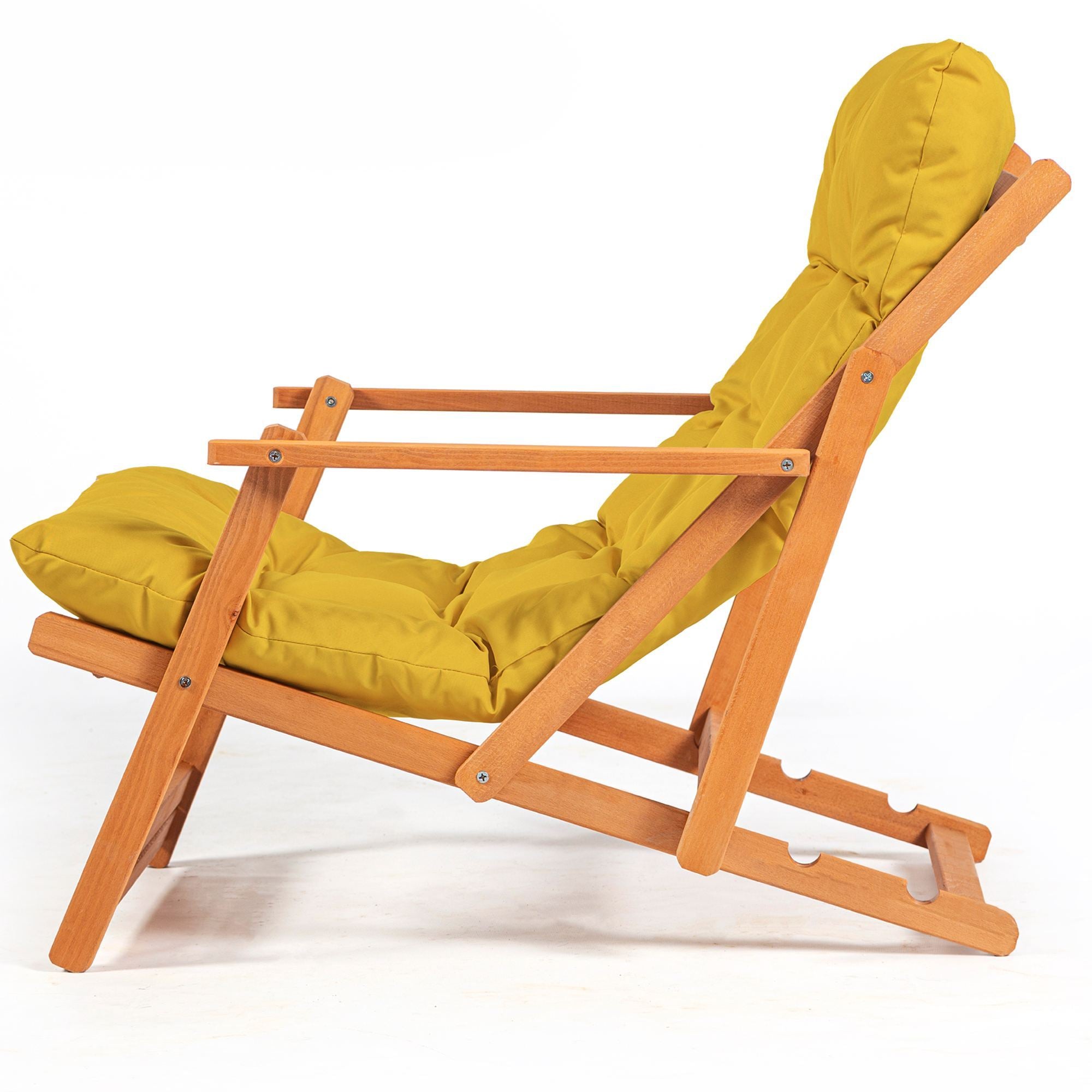 My008 Beech Wood Garden Chair in Yellow and Natural – product image 4
